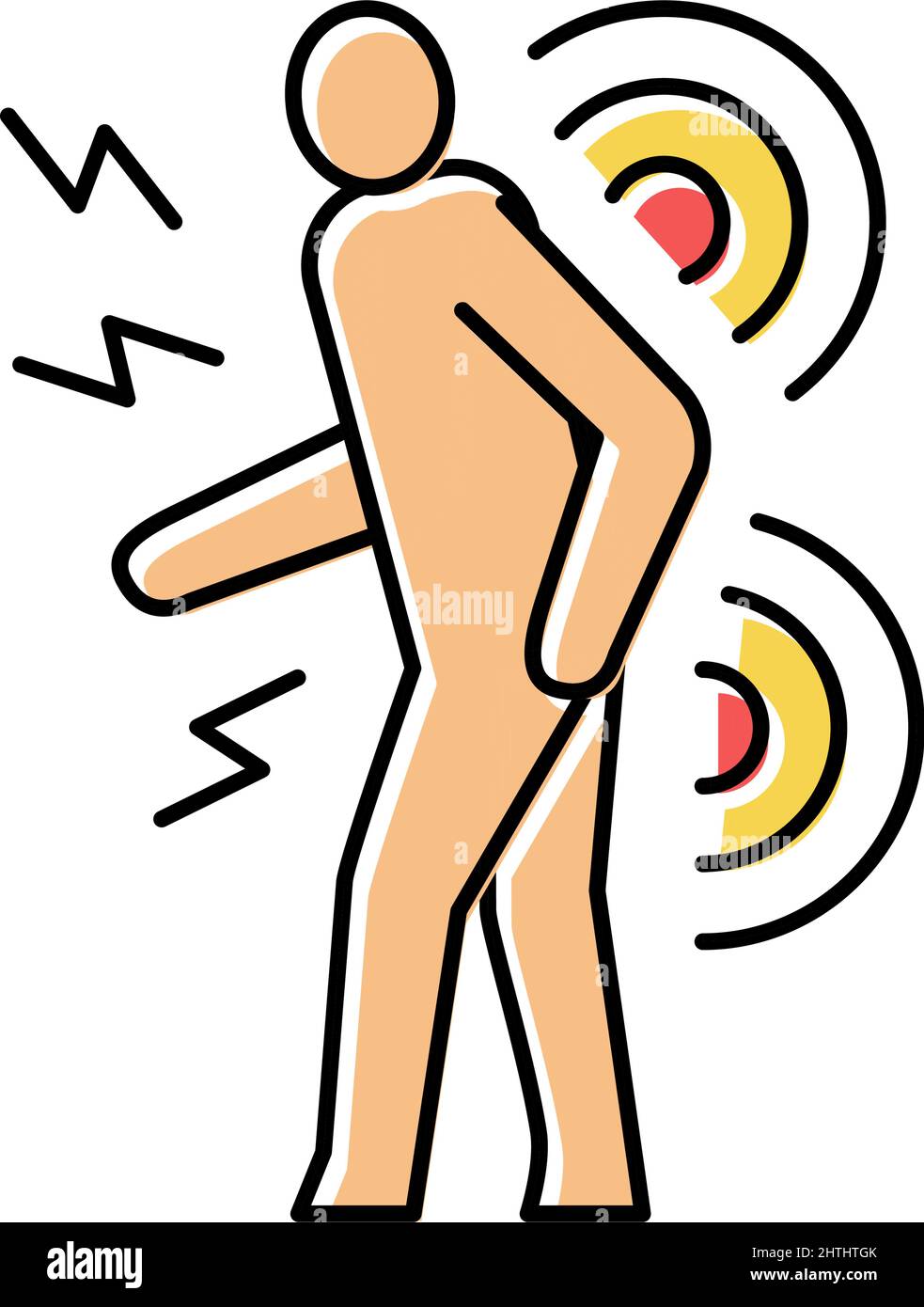 human back stroke color icon vector illustration Stock Vector Image ...
