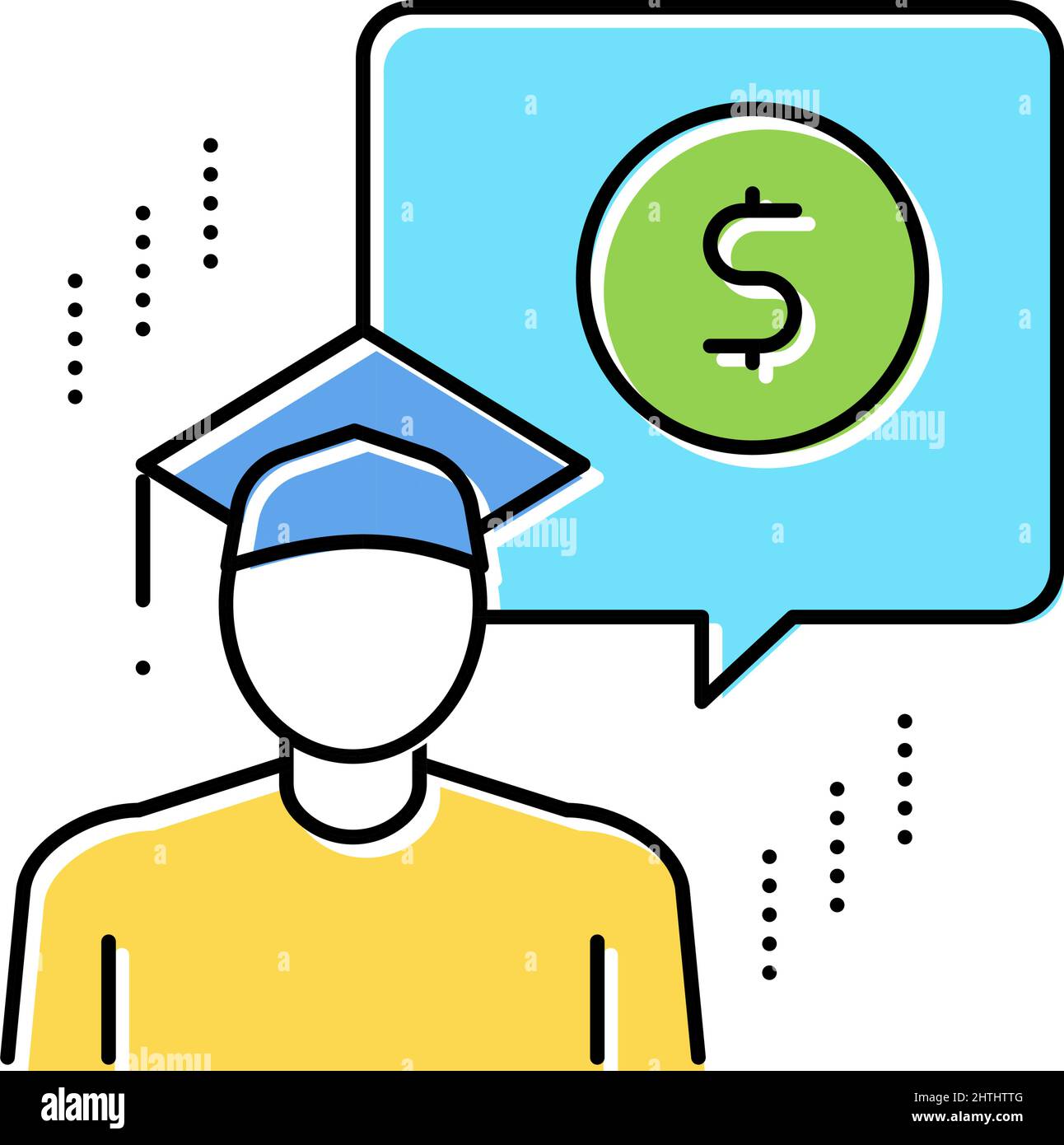 business education student color icon vector illustration Stock Vector ...