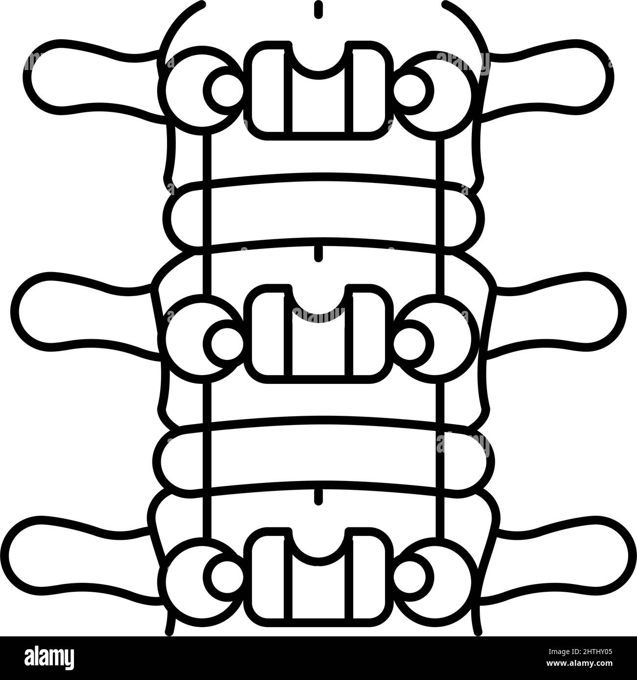 spinal fusion line icon vector illustration Stock Vector Image & Art ...