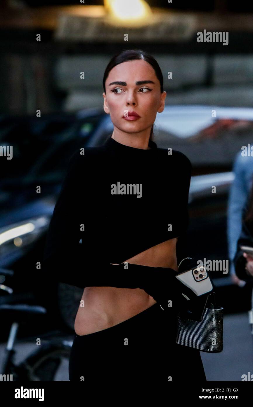 Evangelie Smyrniotaki arriving at Bulgari BZero1 Aurora Awards during