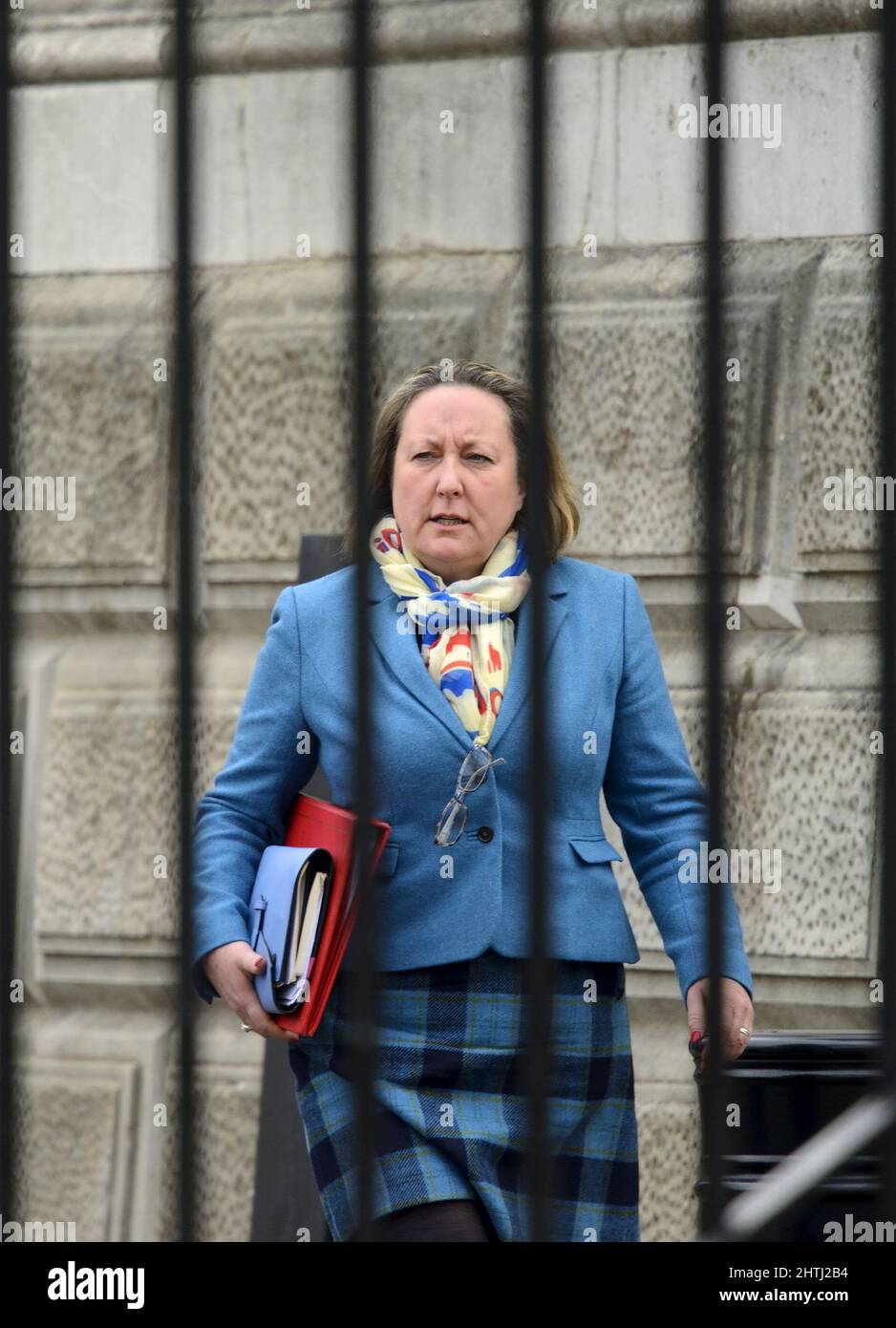 Anne-Marie Trevelyan MP - Secretary of State for International Trade and President of the Board of Trade - leaving Downing Street via Horse Guards Roa Stock Photo