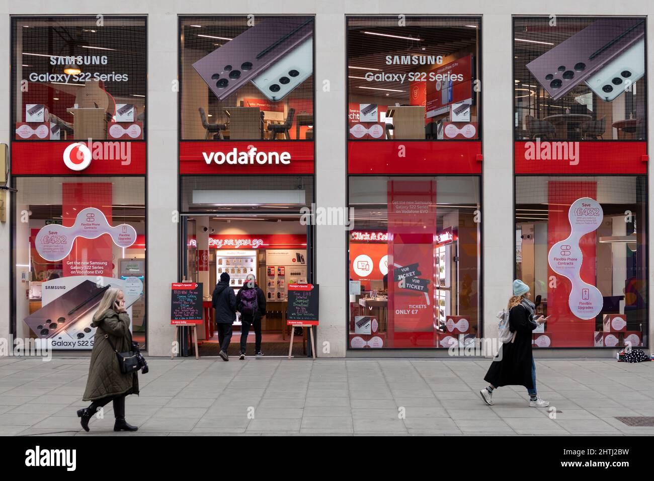 Vodafone store on Oxford Street, West End London Stock Photo Alamy