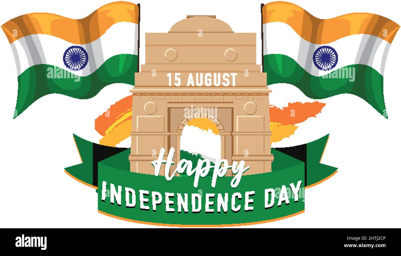 Happy India independence day illustration Stock Vector Image & Art - Alamy