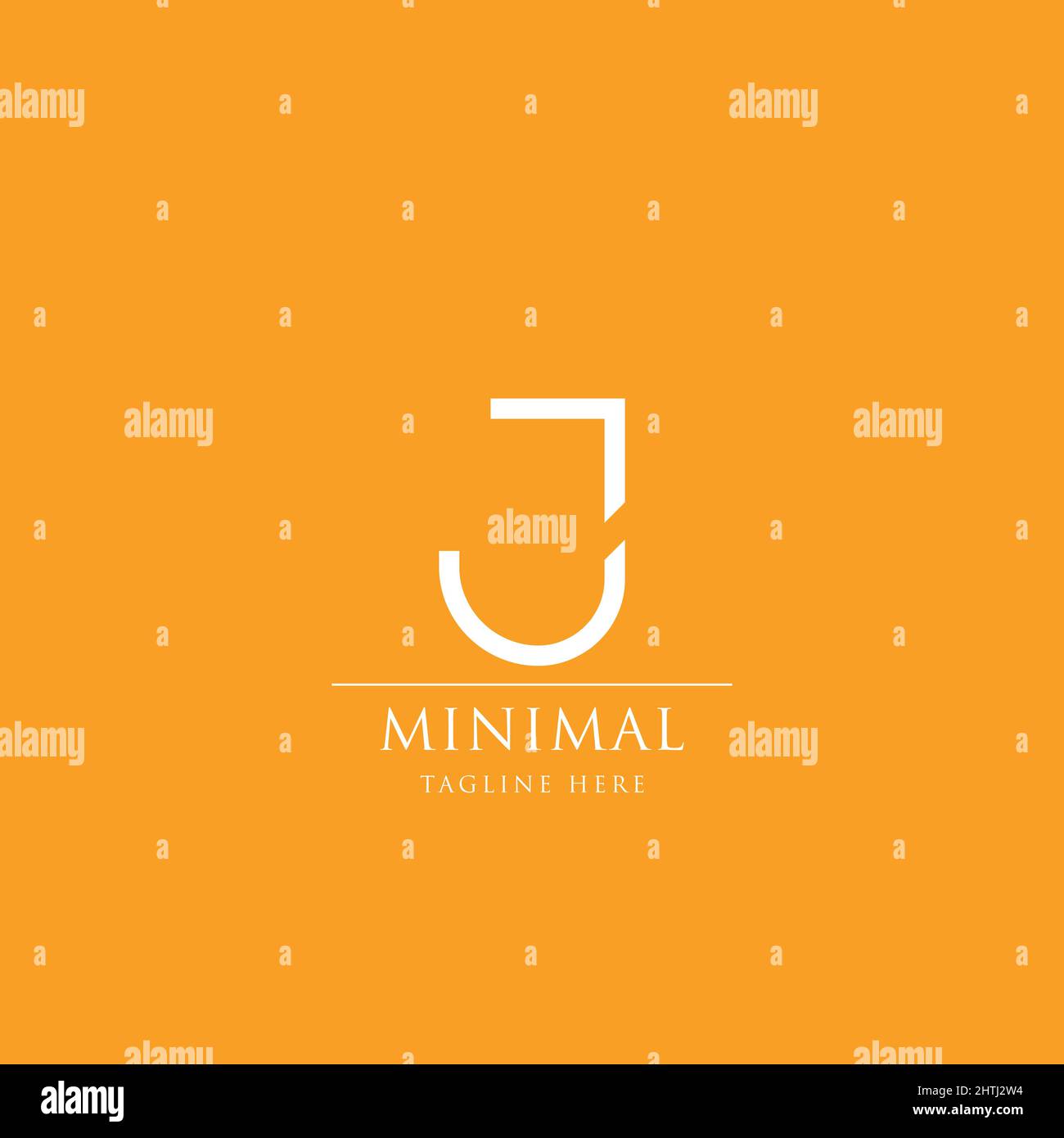 Modern minimal initial letter J alphabet business logo Stock Vector