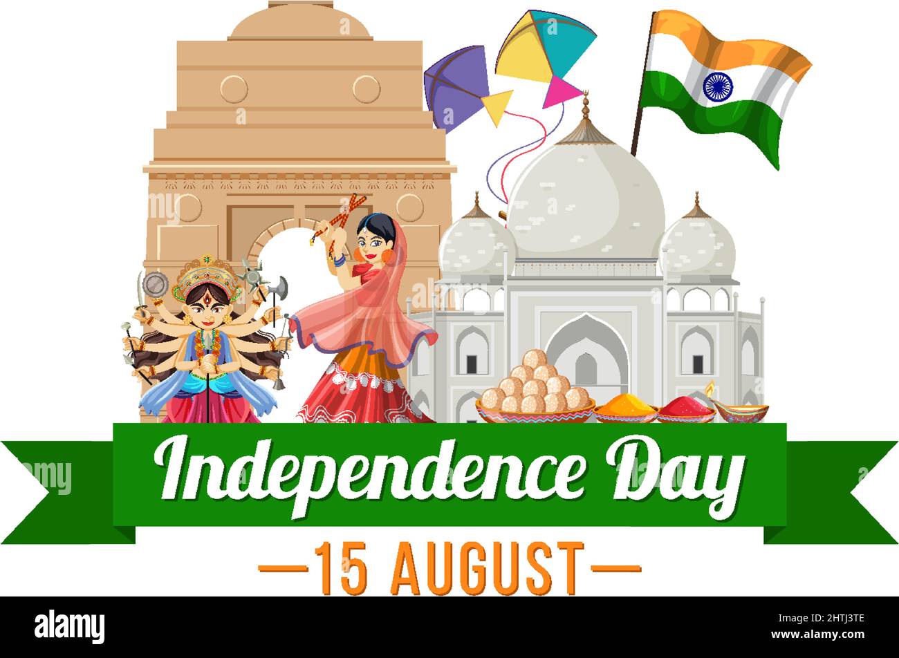 Happy India independence day illustration Stock Vector Image & Art - Alamy