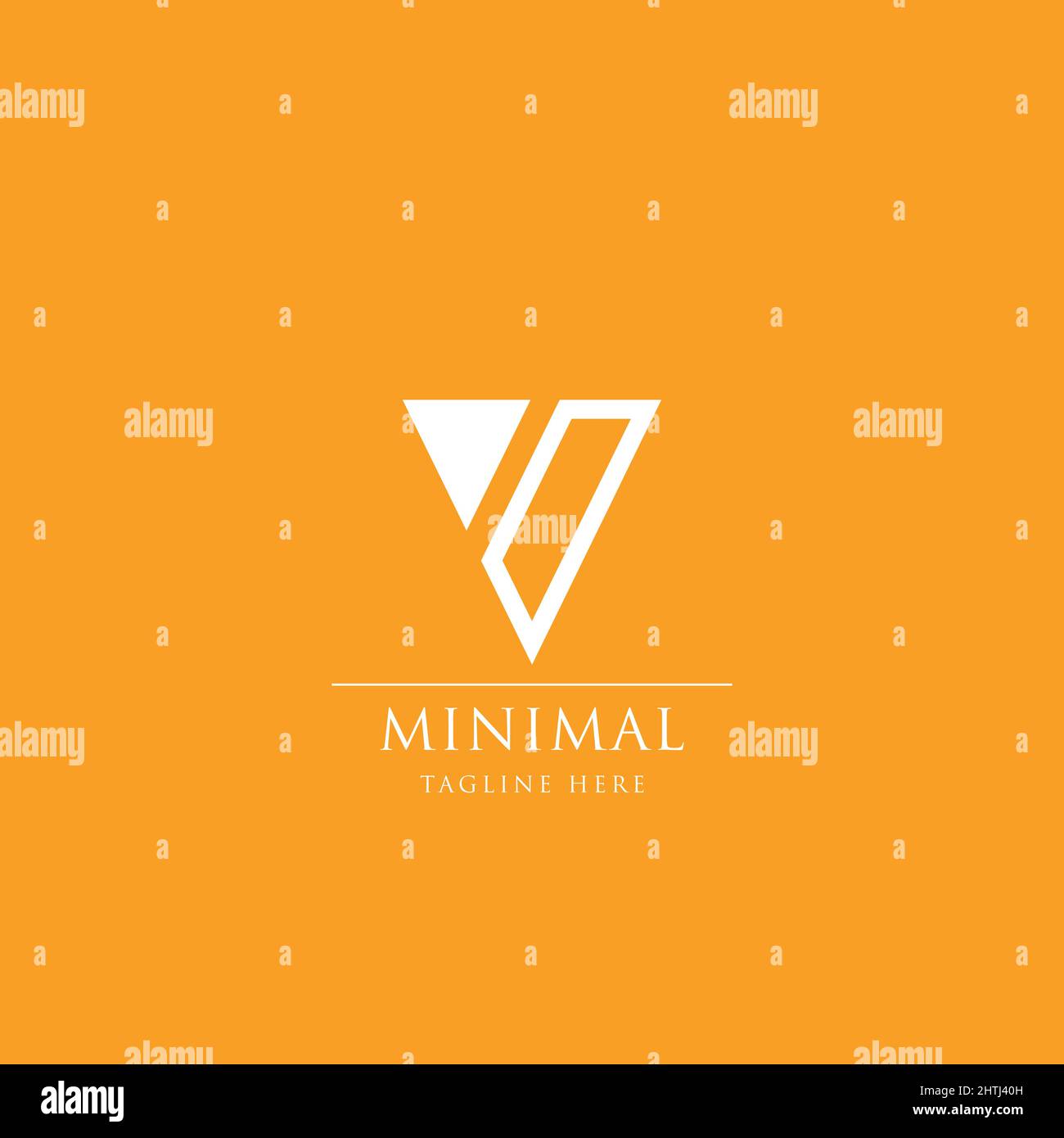 Modern minimal initial letter V alphabet business logo Stock Vector ...