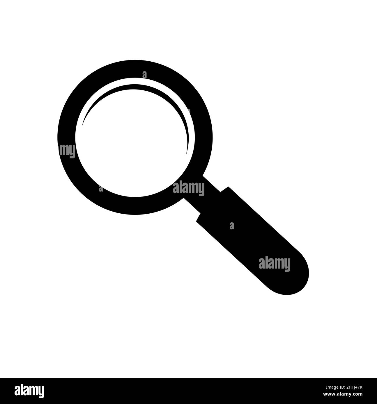 Solid Icon vector graphic of magnifying glass Stock Vector Image & Art ...