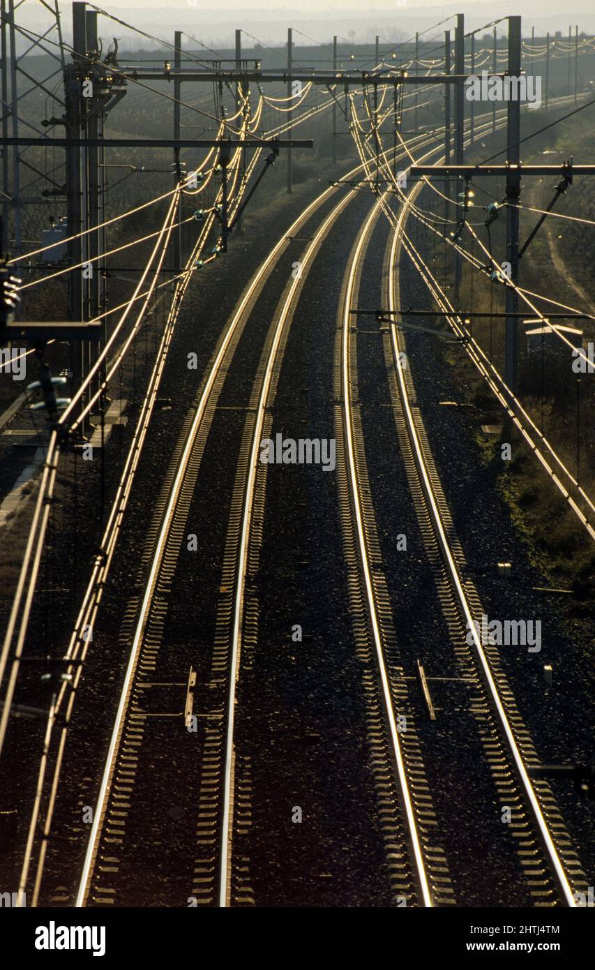 railways perspectives Stock Photo