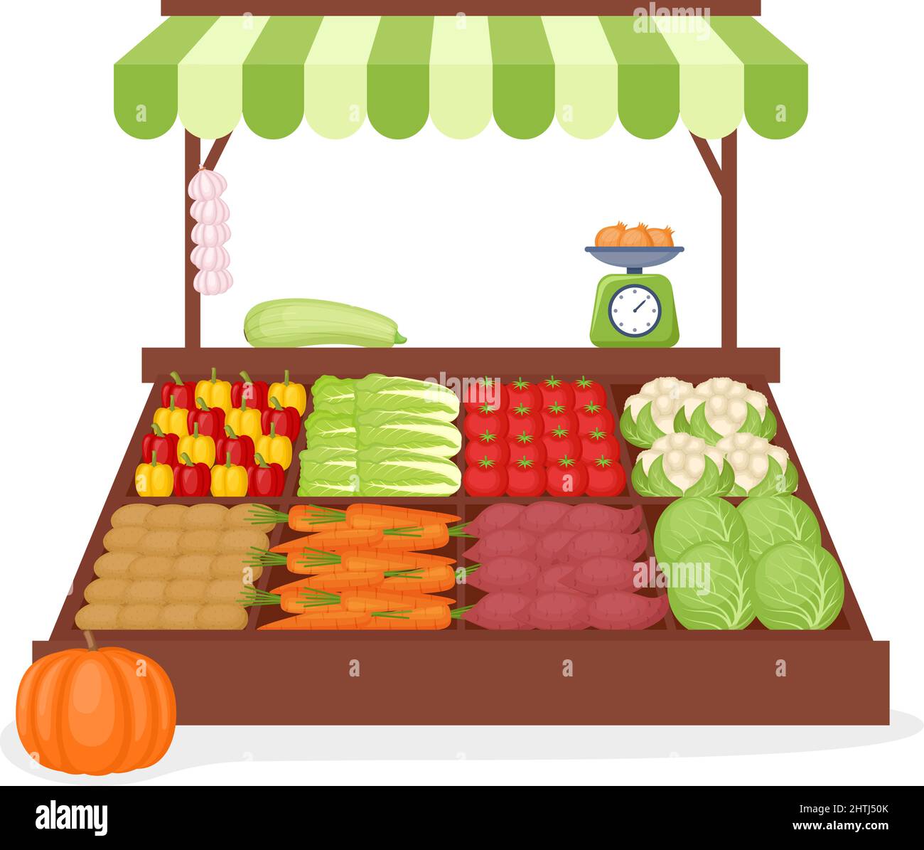 Local farm market stall with vegetables. Store with organic vegetables ...