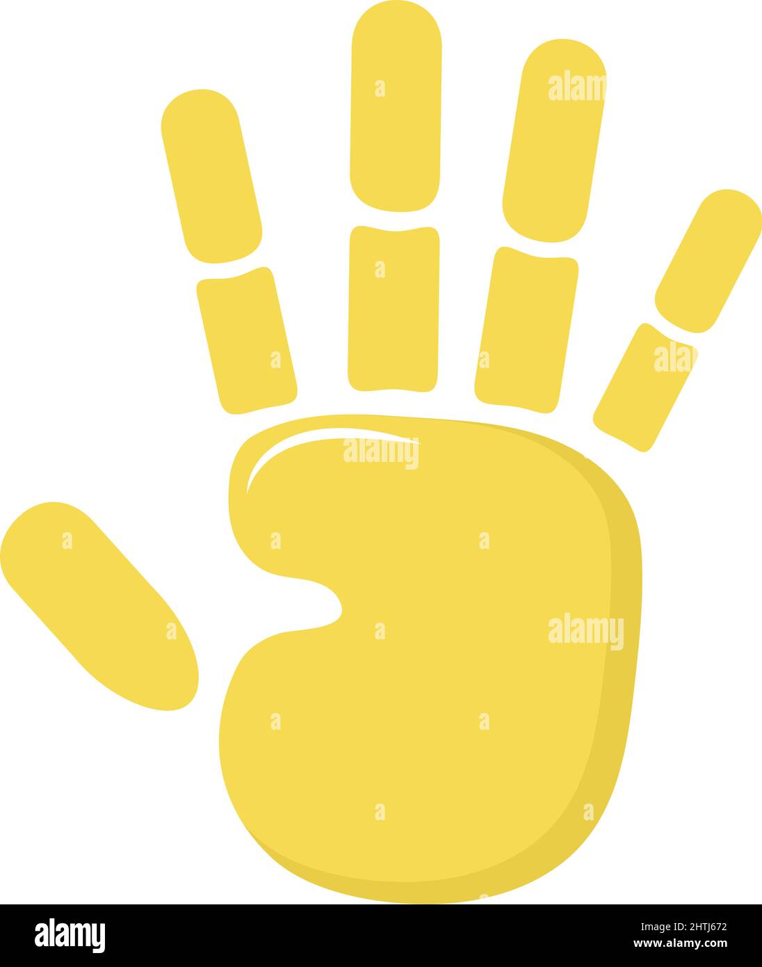 yellow handprint icon Stock Vector Image & Art Alamy
