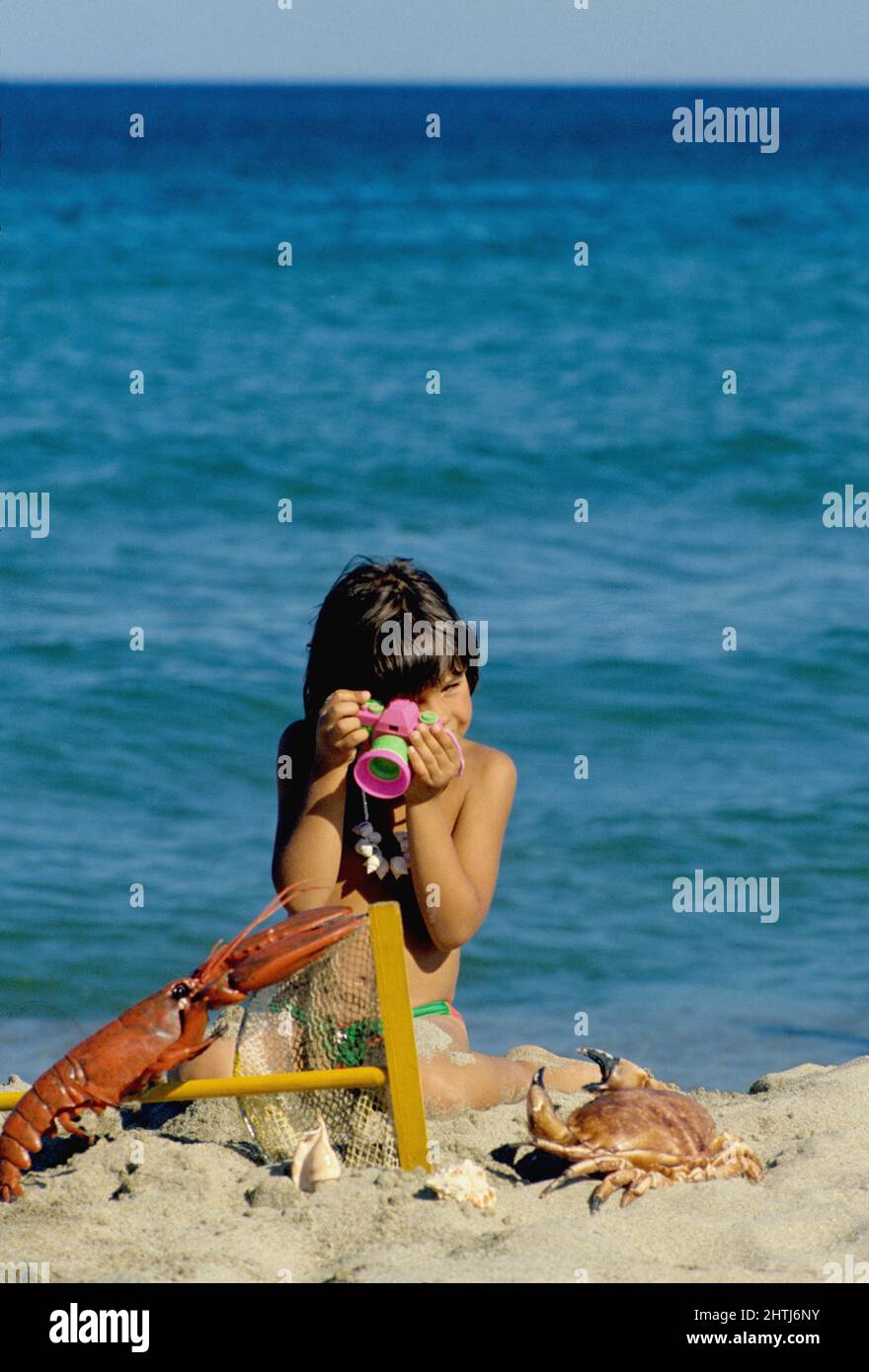 little girl summer holidays Stock Photo