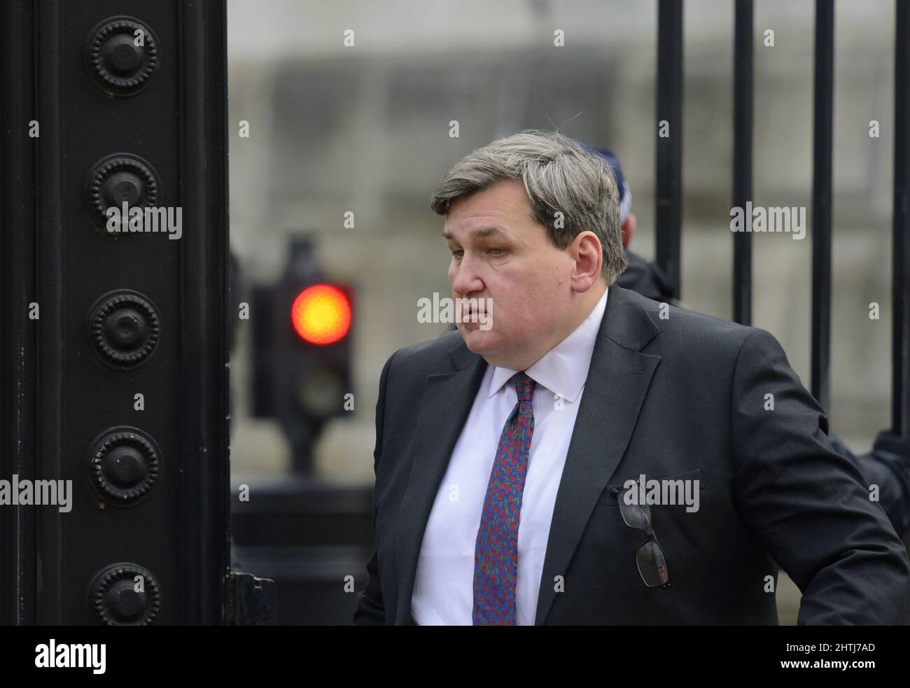 Kit Malthouse MP - Minister of State (Minister for Crime and Policing) - leaving Downing Street via Horse Guards Road after a cabinet meeting, 28th Fe Stock Photo