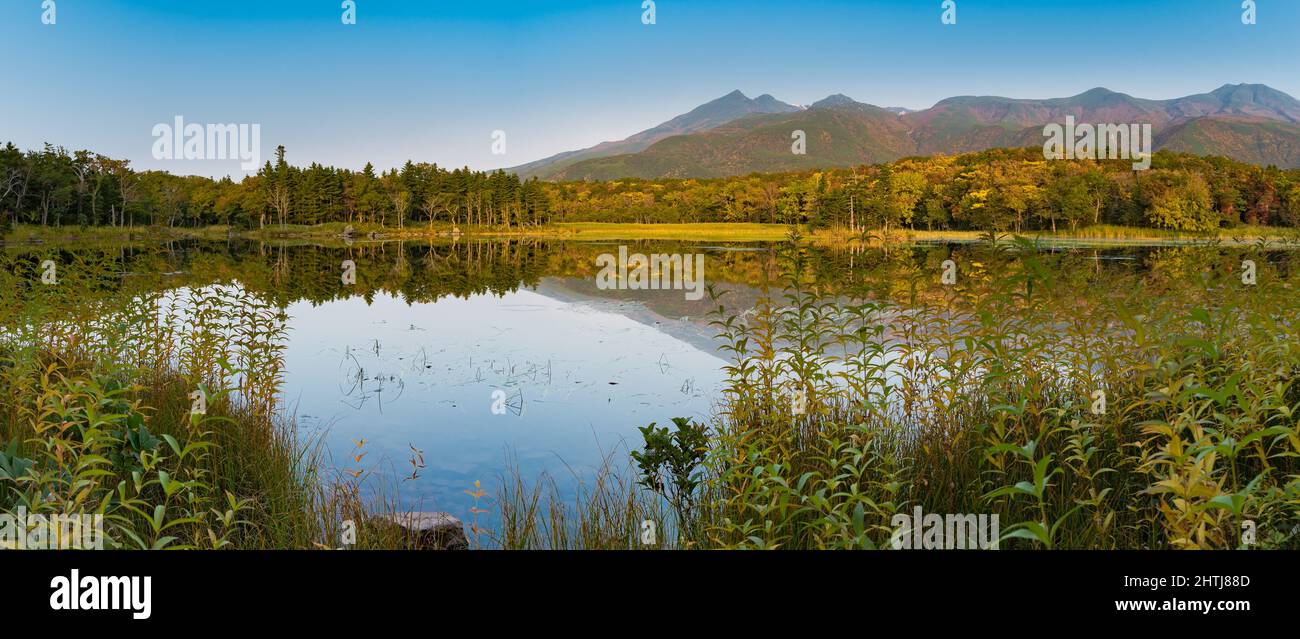 Shiretoko Goko Lakes landscape in Hokkaido - Japan Stock Photo