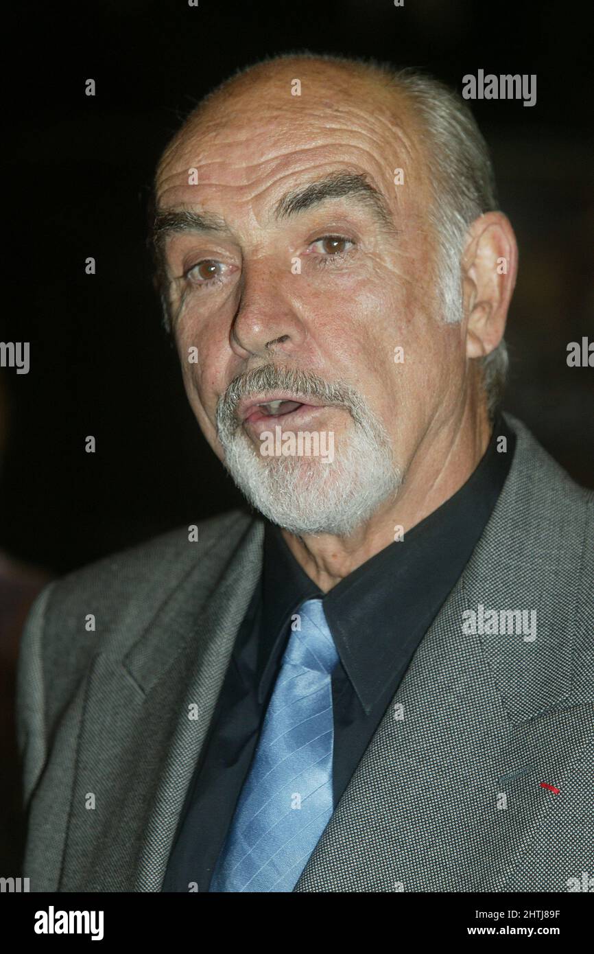 Sean Connery at the London premiere of his new film LEAGUE OF GENTLEMEN 29th Sept 2003 Stock Photo