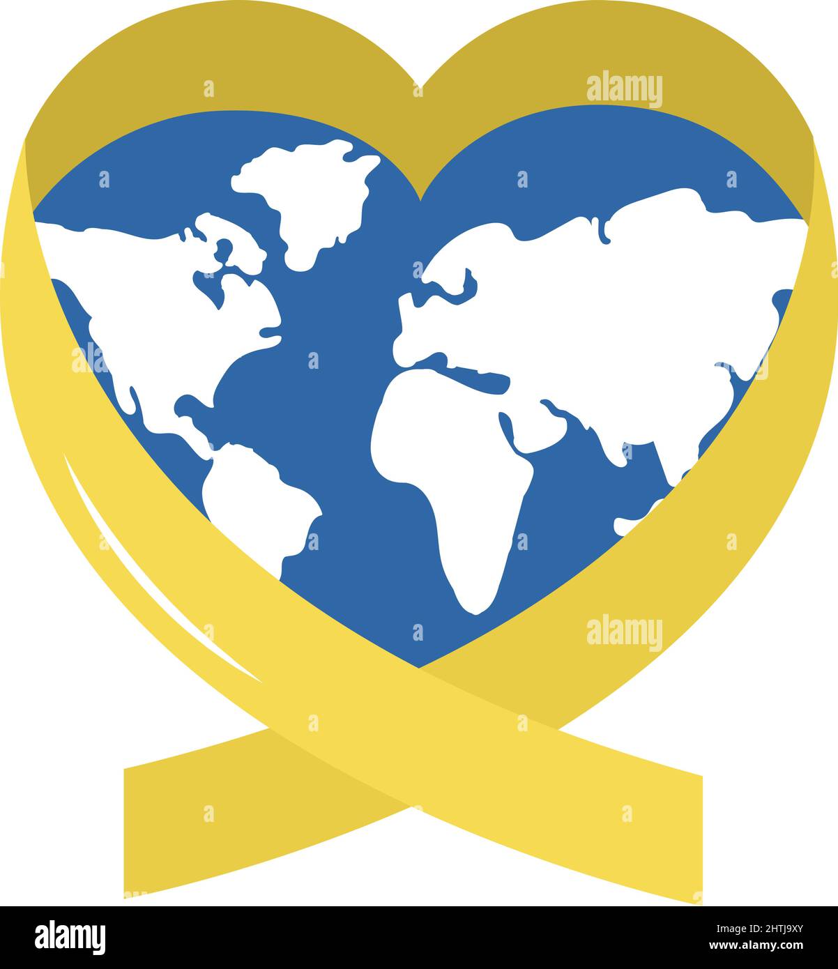 ribbon and world map Stock Vector Image & Art - Alamy