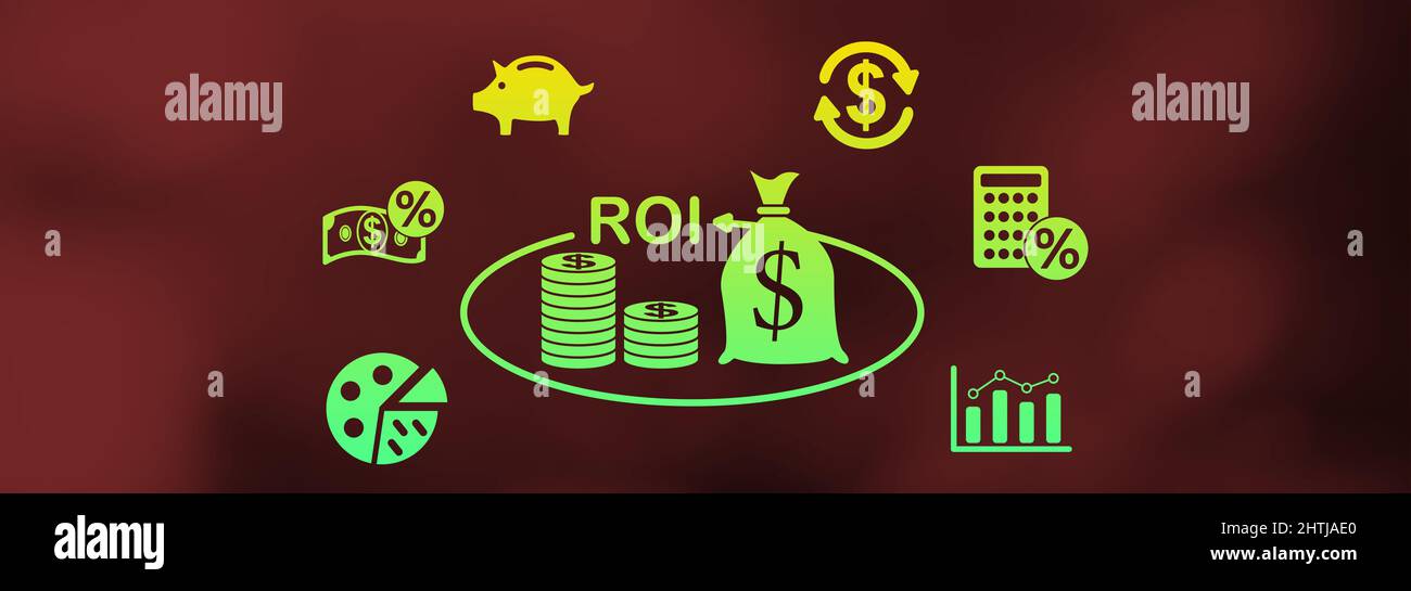 Illustration of a roi concept Stock Photo - Alamy