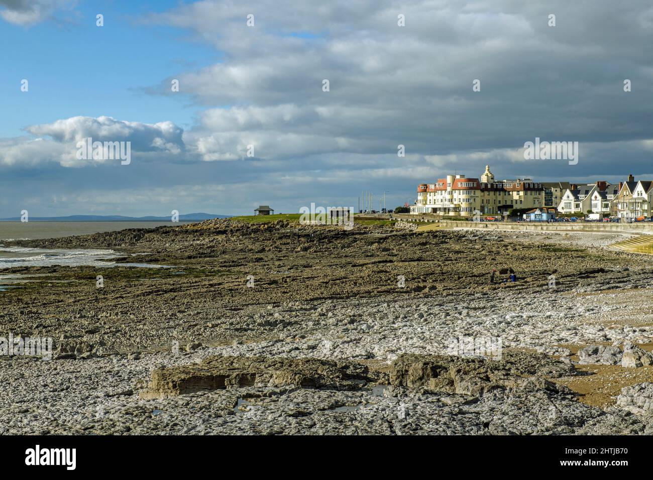 The seafront at Porthcawl on the south Wales Coast in January Stock Photo