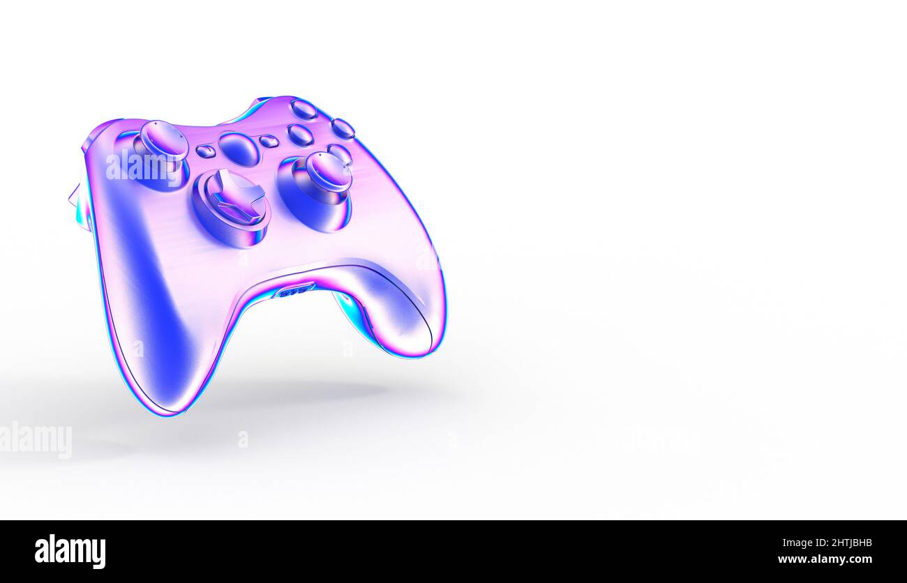 3D illustrated joystick model on a white background Stock Photo - Alamy