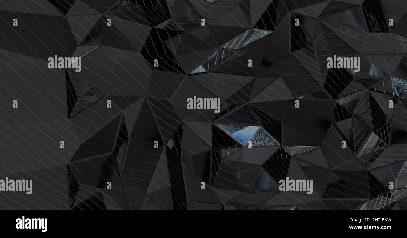 Black 3D triangle shaped illustration. Perfect for wallpaper Stock ...