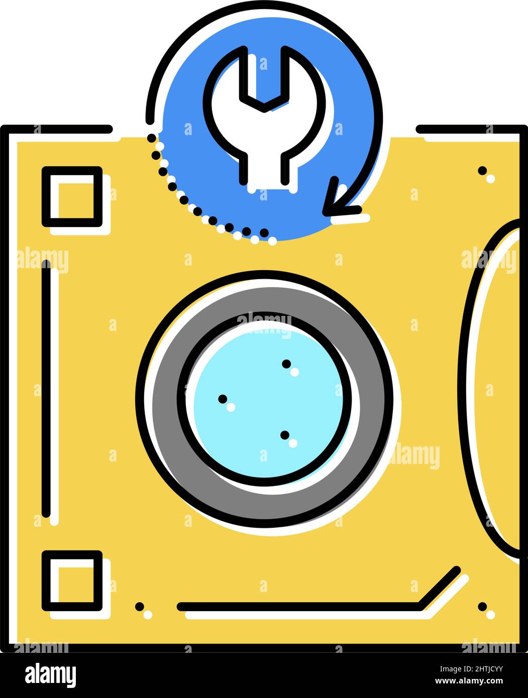 tape backup restore services color icon vector illustration Stock
