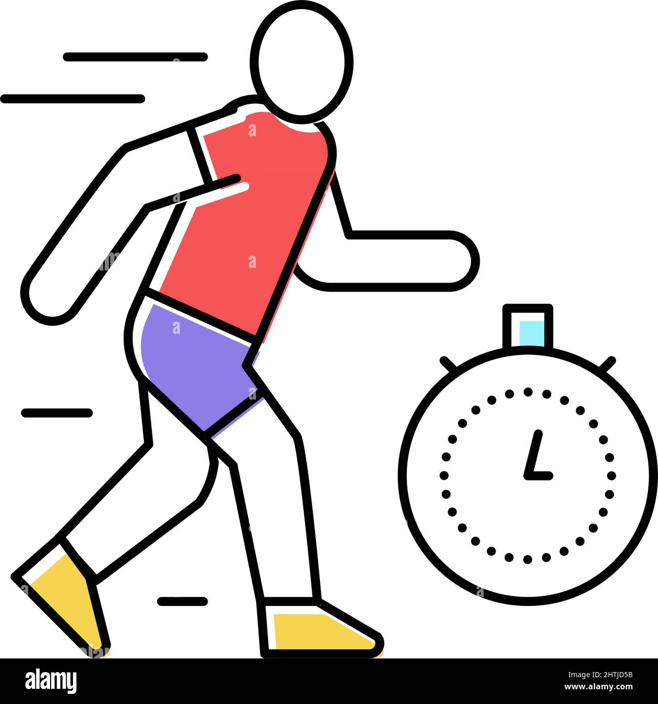 run on time color icon vector illustration Stock Vector Image & Art - Alamy