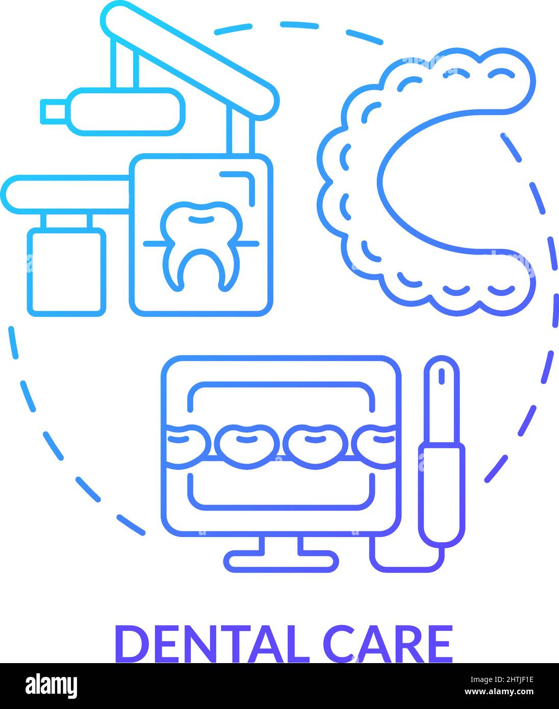 Dental care blue gradient concept icon Stock Vector Image & Art - Alamy