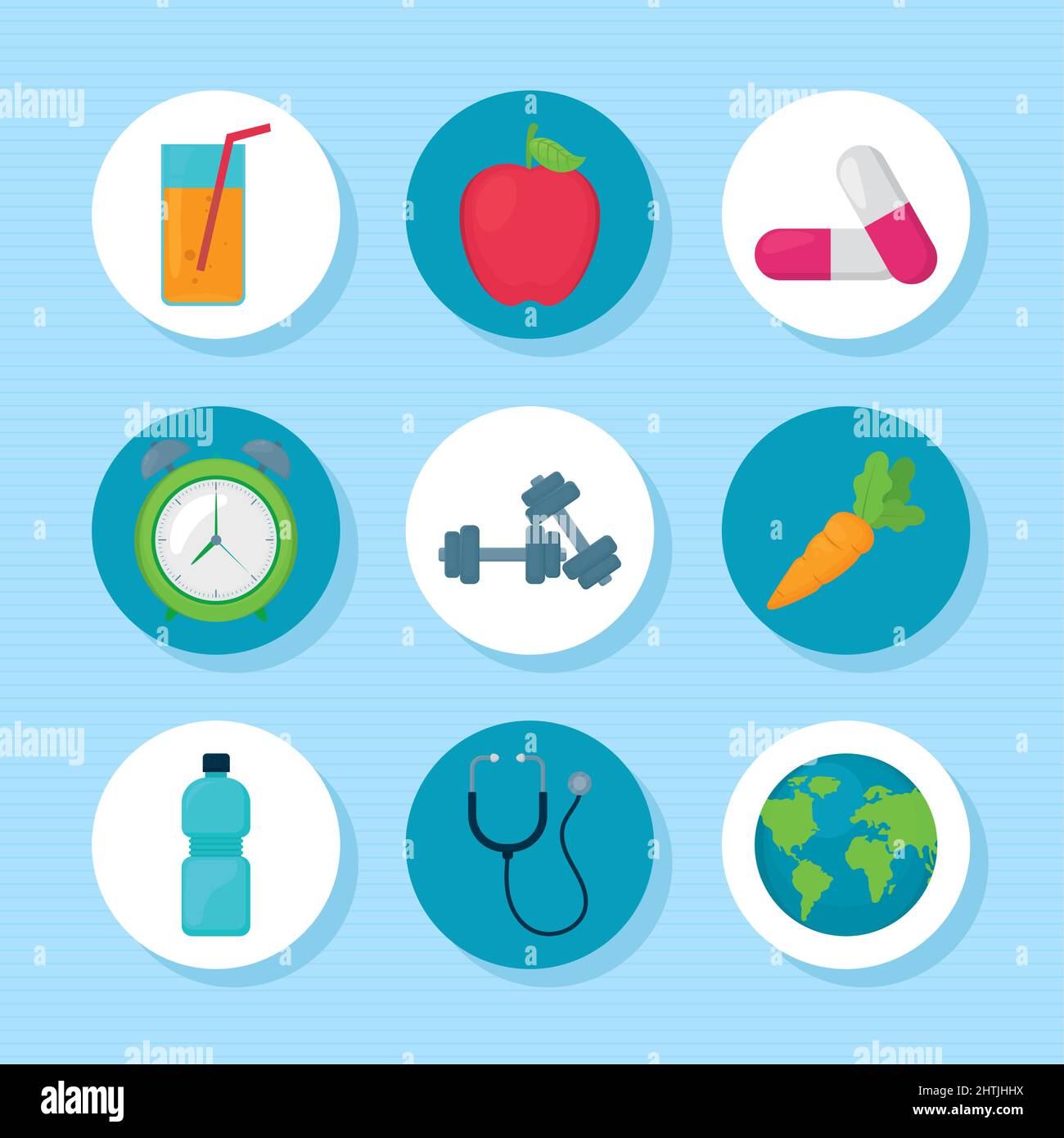healthy lifestyle set Stock Vector Image & Art - Alamy