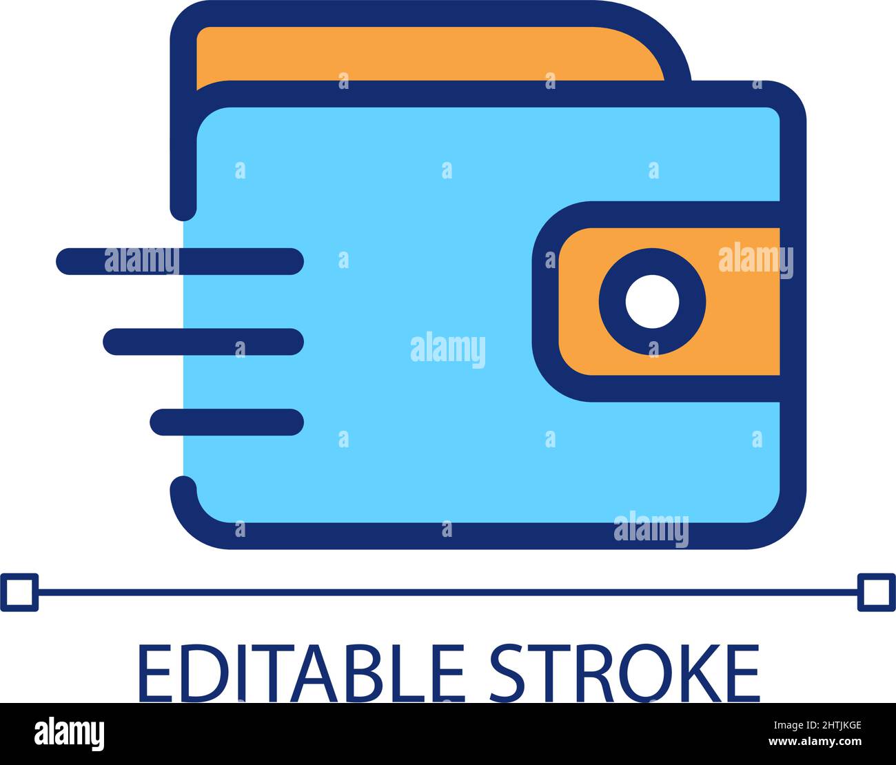 Quick payment pixel perfect RGB color icon Stock Vector