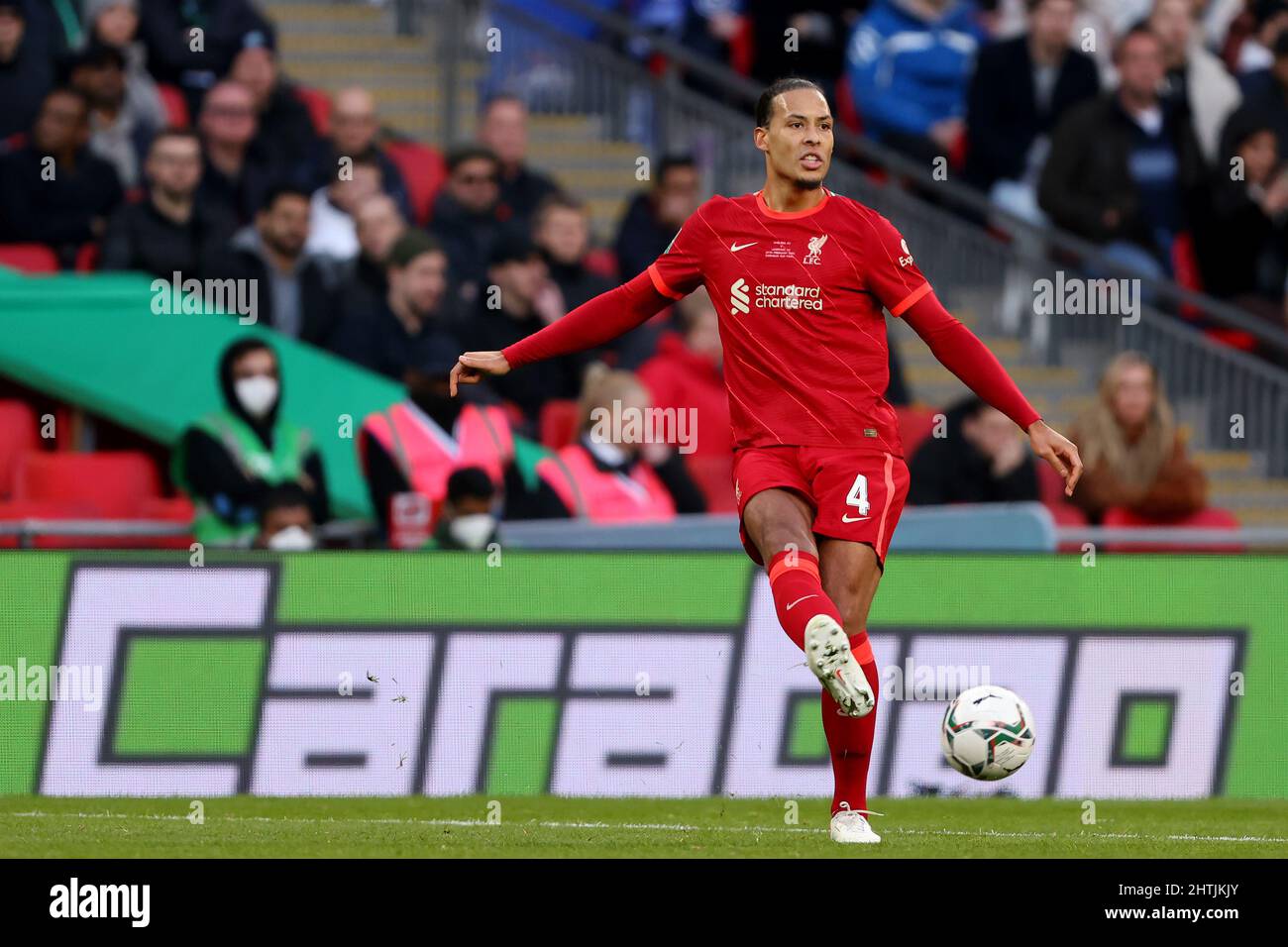 Virgil van Dijk of Liverpool Chelsea v Liverpool, Carabao Cup Final