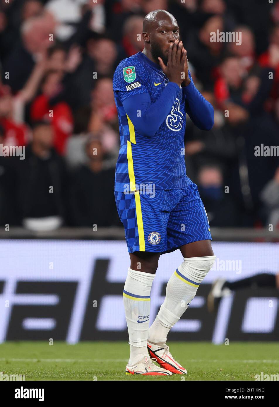 Romelu Lukaku of Chelsea - Chelsea v Liverpool, Carabao Cup Final, Wembley Stadium, London (Wembley) - 27th February 2022  Editorial Use Only - DataCo restrictions apply Stock Photo