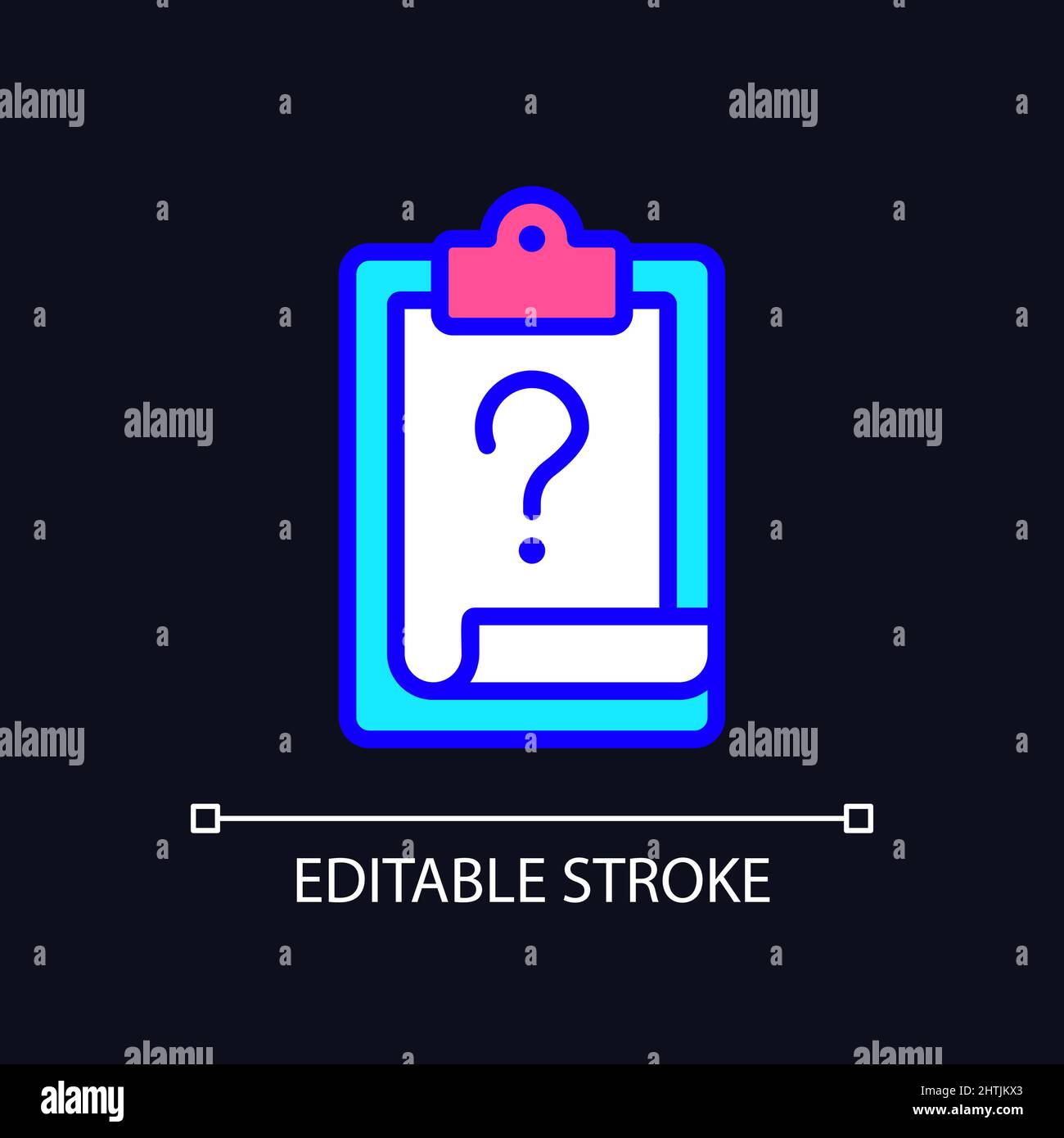Task question RGB color icon for dark theme Stock Vector Image & Art ...