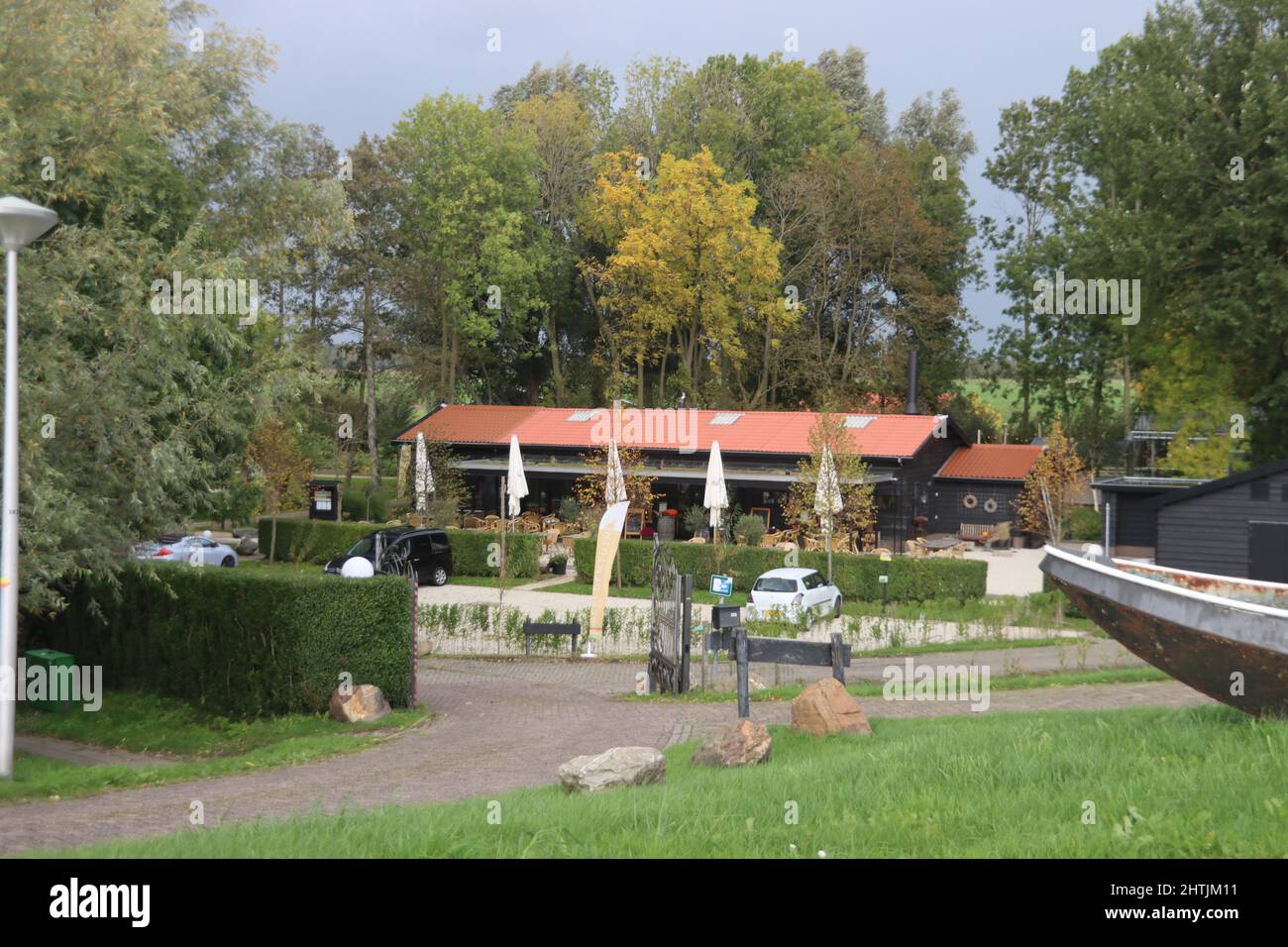 Restaurant de Dames at leefgoed de olifant at dyke road along the river Hollandsche IJssel in