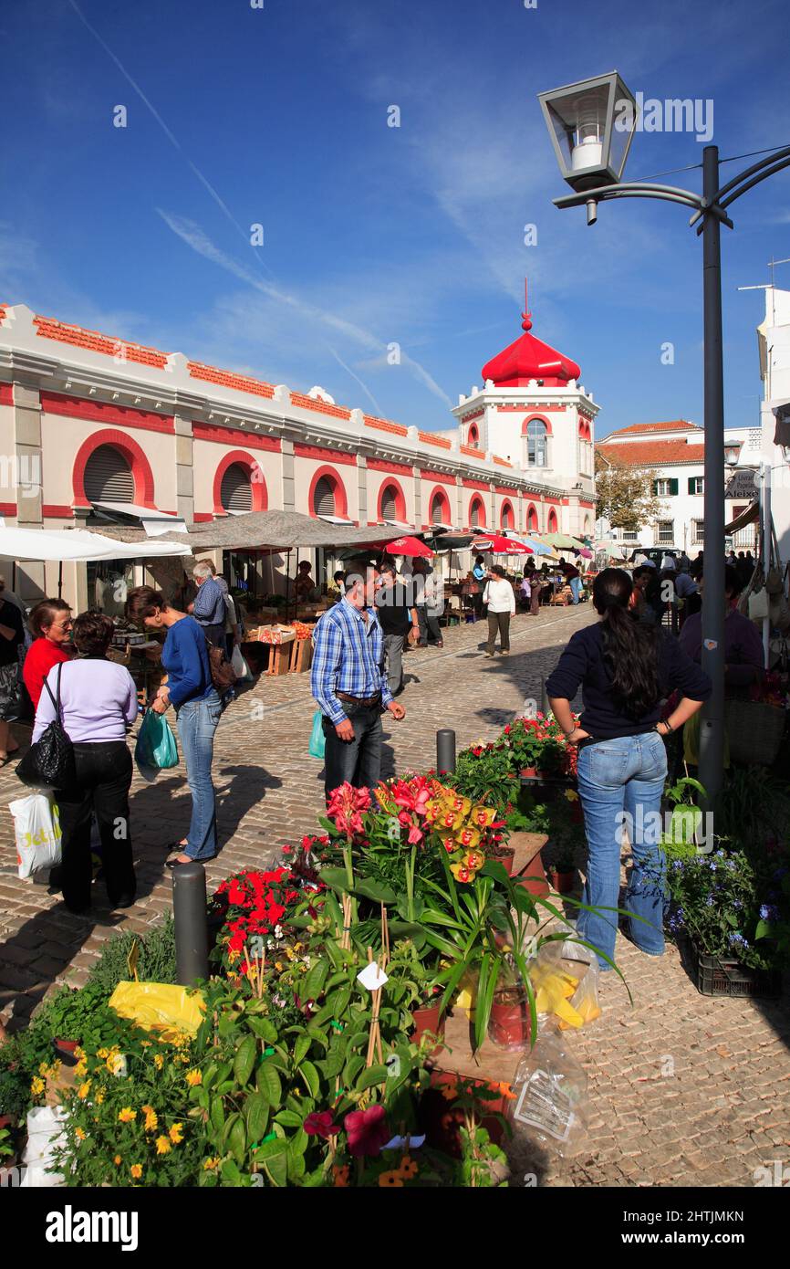 Neomaurische Markthalle in Loule, Algarve, Portugal Stock Photo