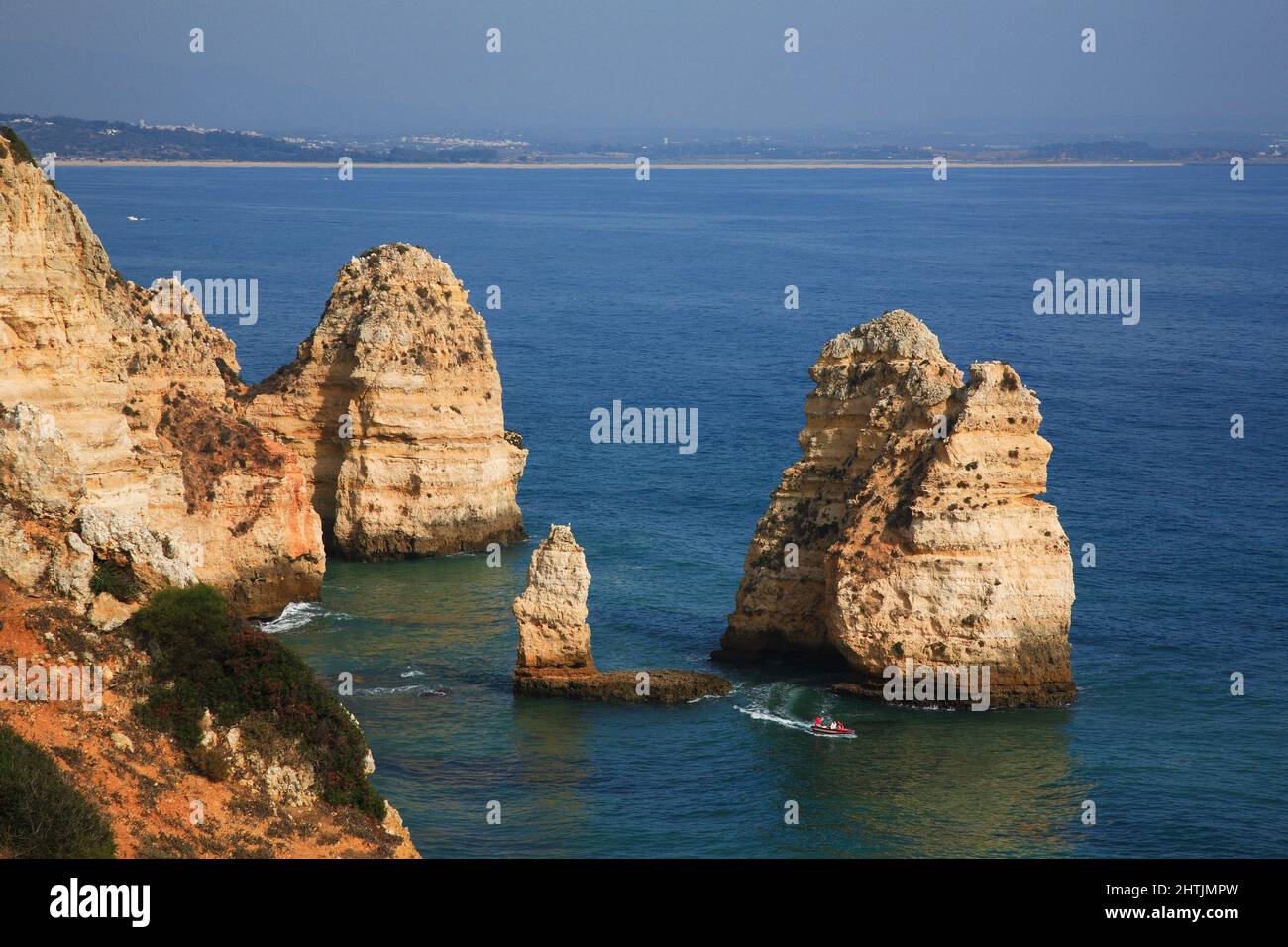 Praia do Pinhao, Lagos, Algarve, Portugal Stock Photo