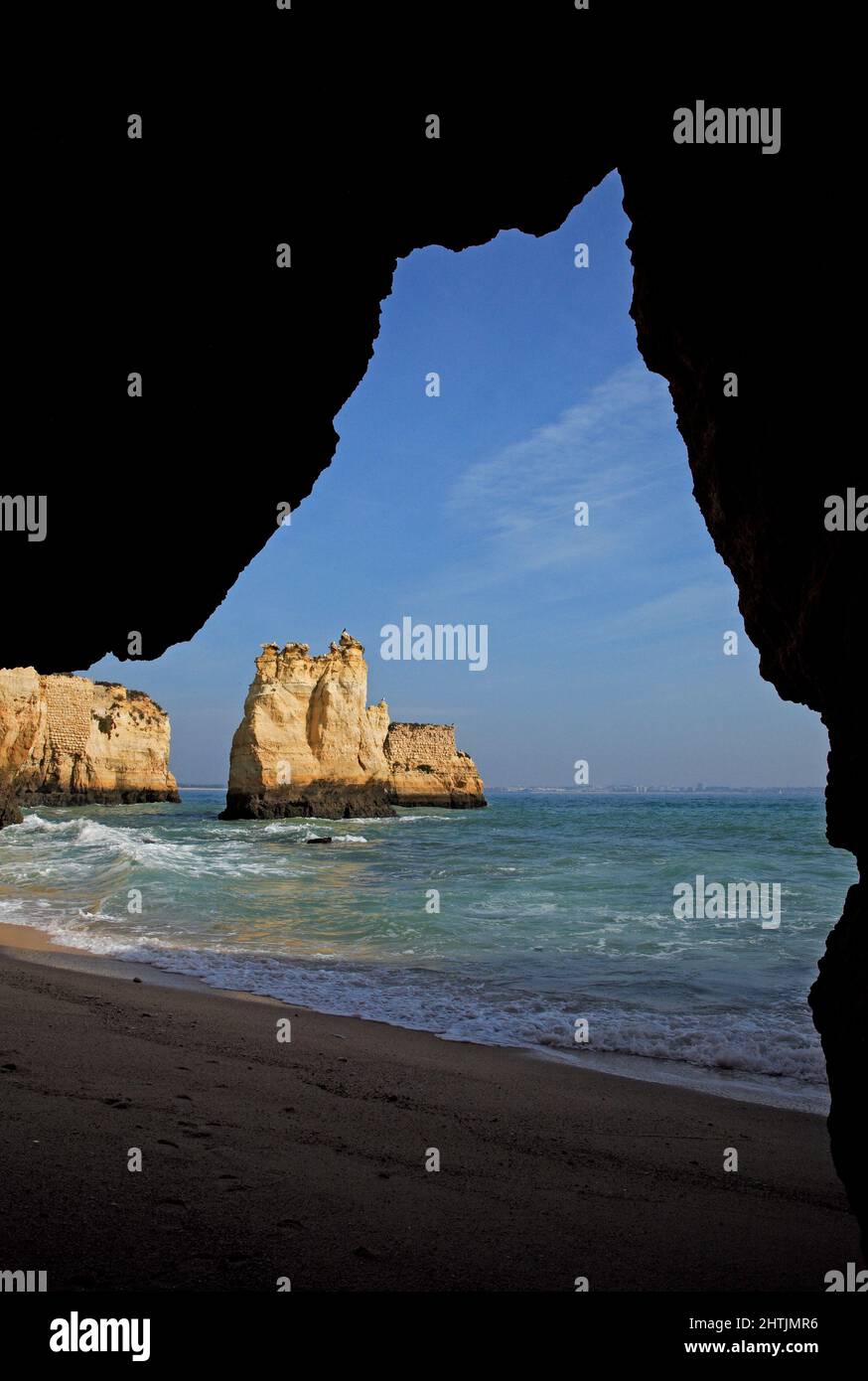 Praia do Pinhao, Lagos, Algarve, Portugal Stock Photo