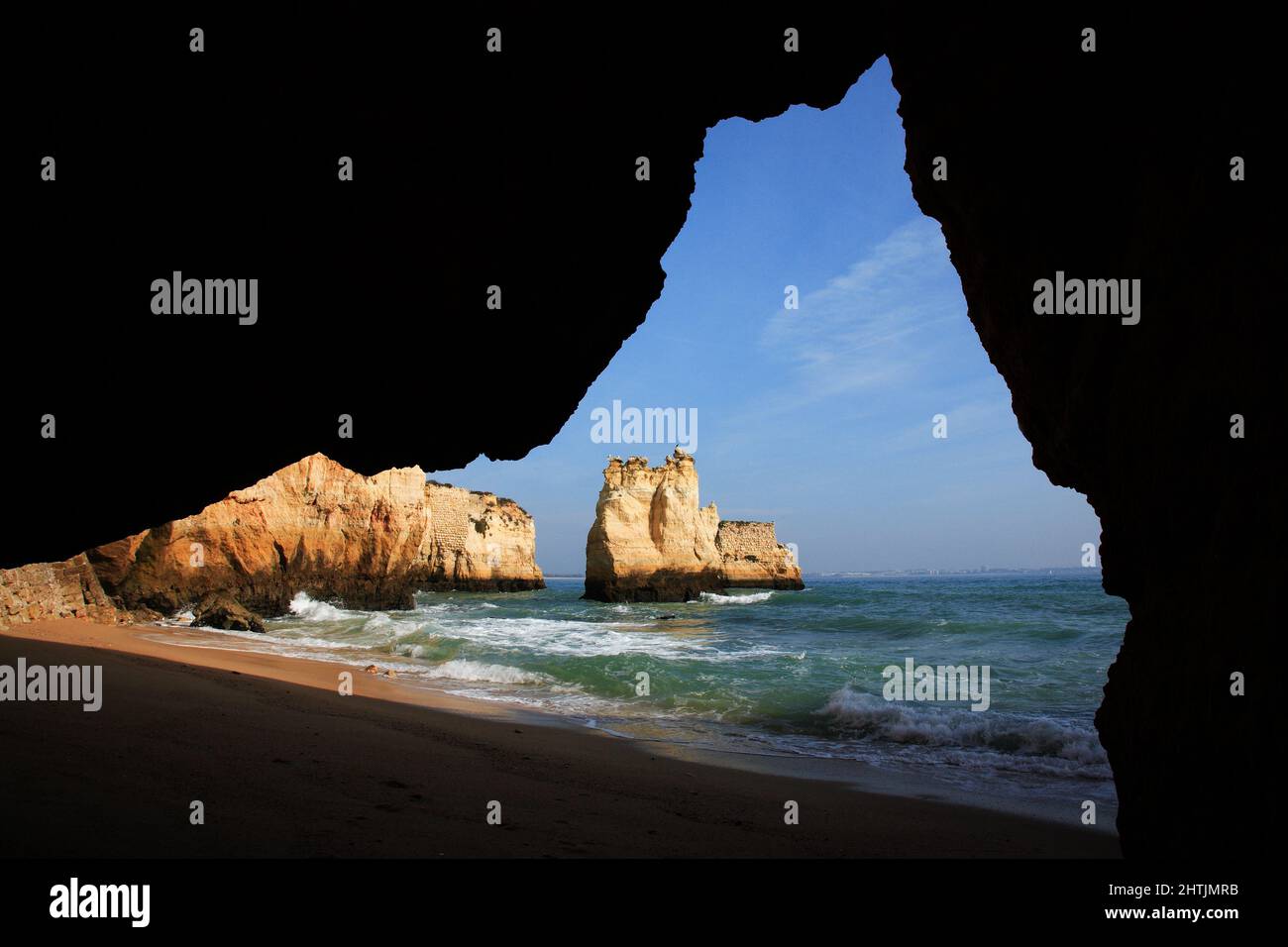 Praia do Pinhao, Lagos, Algarve, Portugal Stock Photo