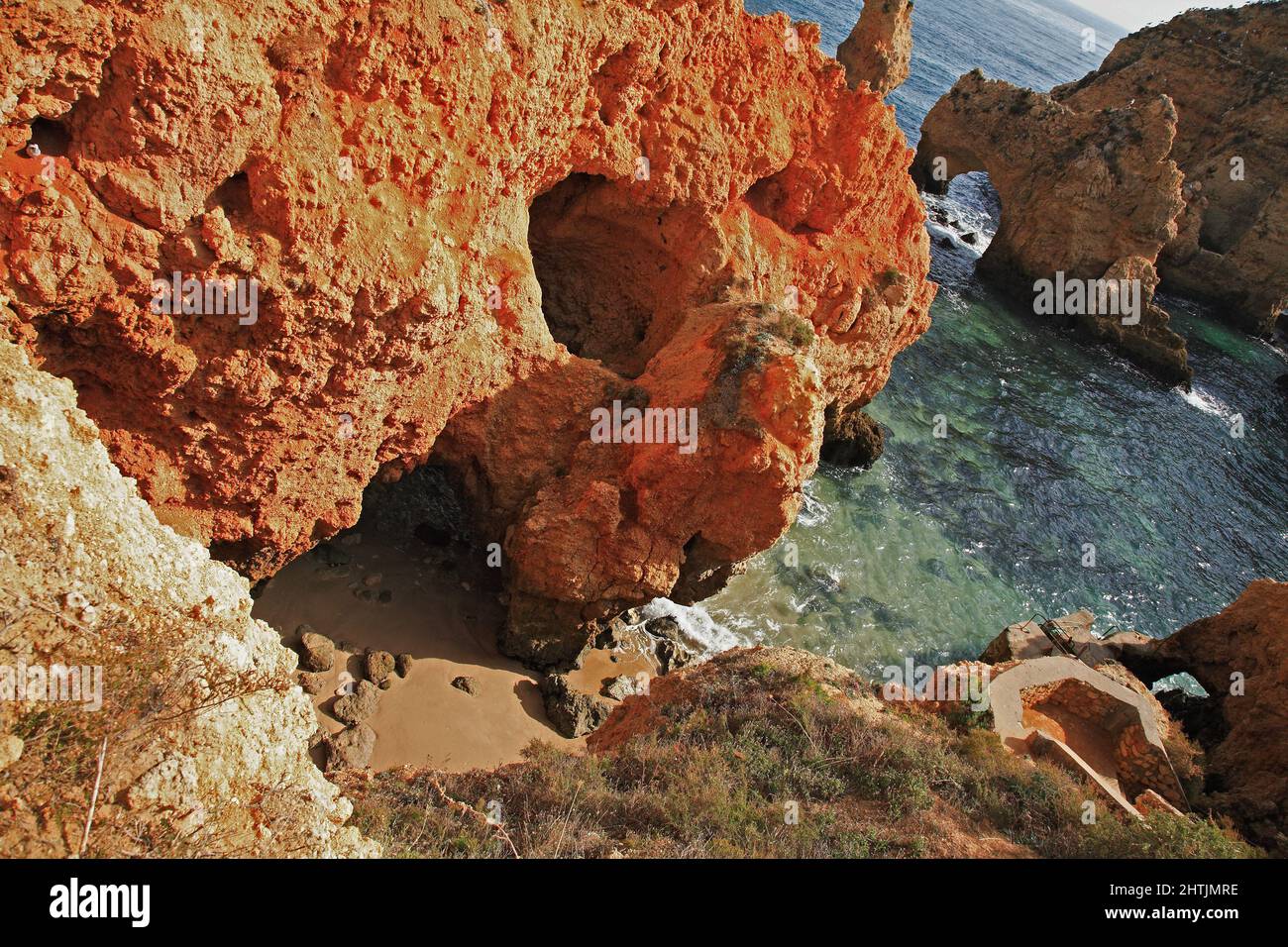 Praia do Pinhao, Lagos, Algarve, Portugal Stock Photo