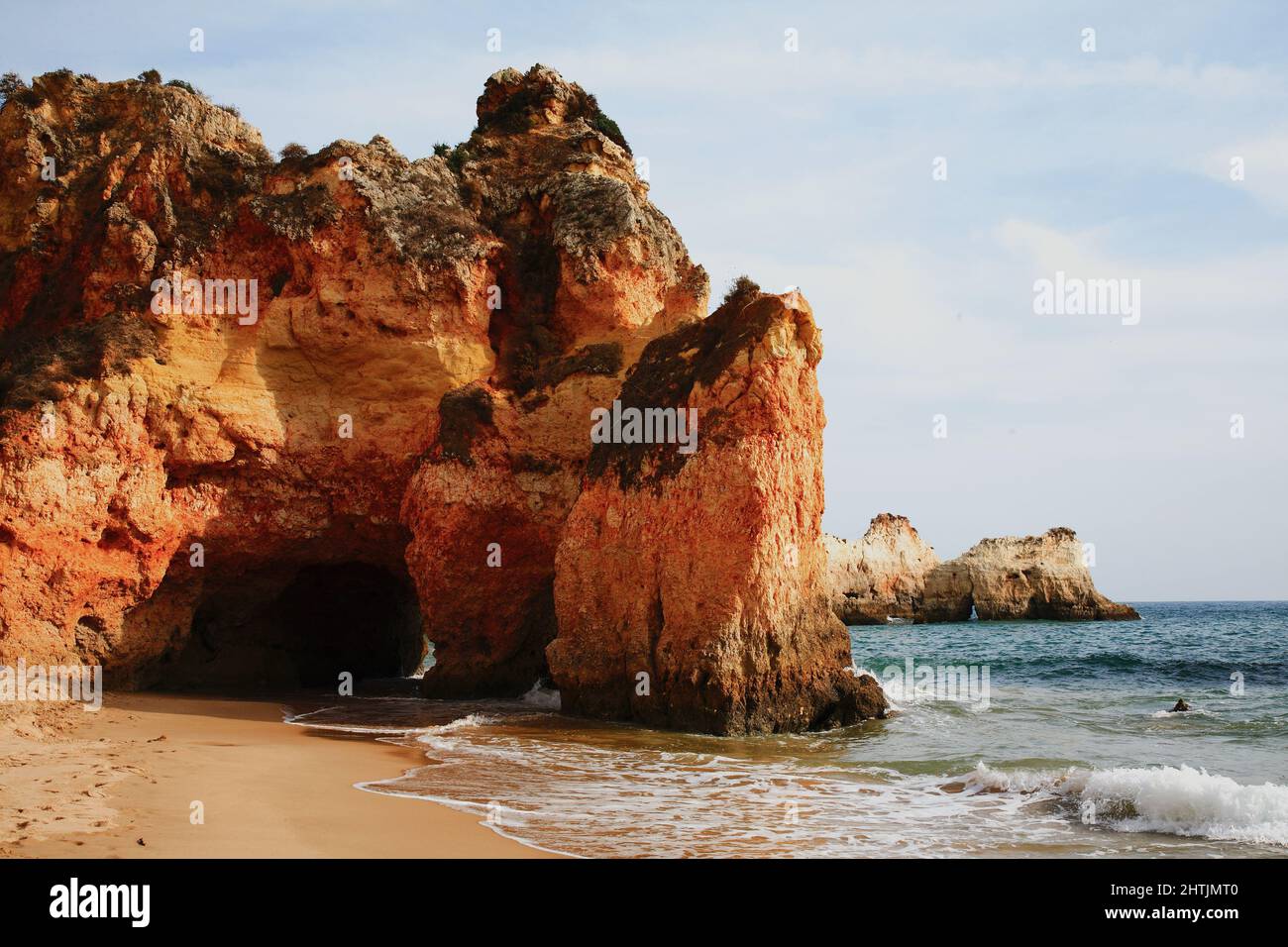 Praia do Pinhao, Lagos, Algarve, Portugal Stock Photo