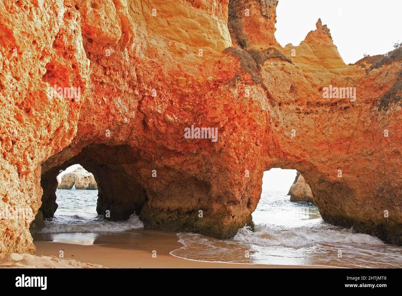 Praia do Pinhao, Lagos, Algarve, Portugal Stock Photo