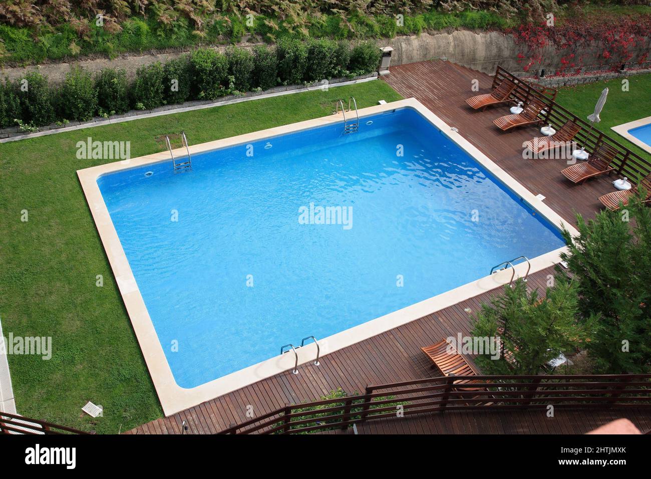 Swimmingpool ohne Leute, leerer Pool Stock Photo