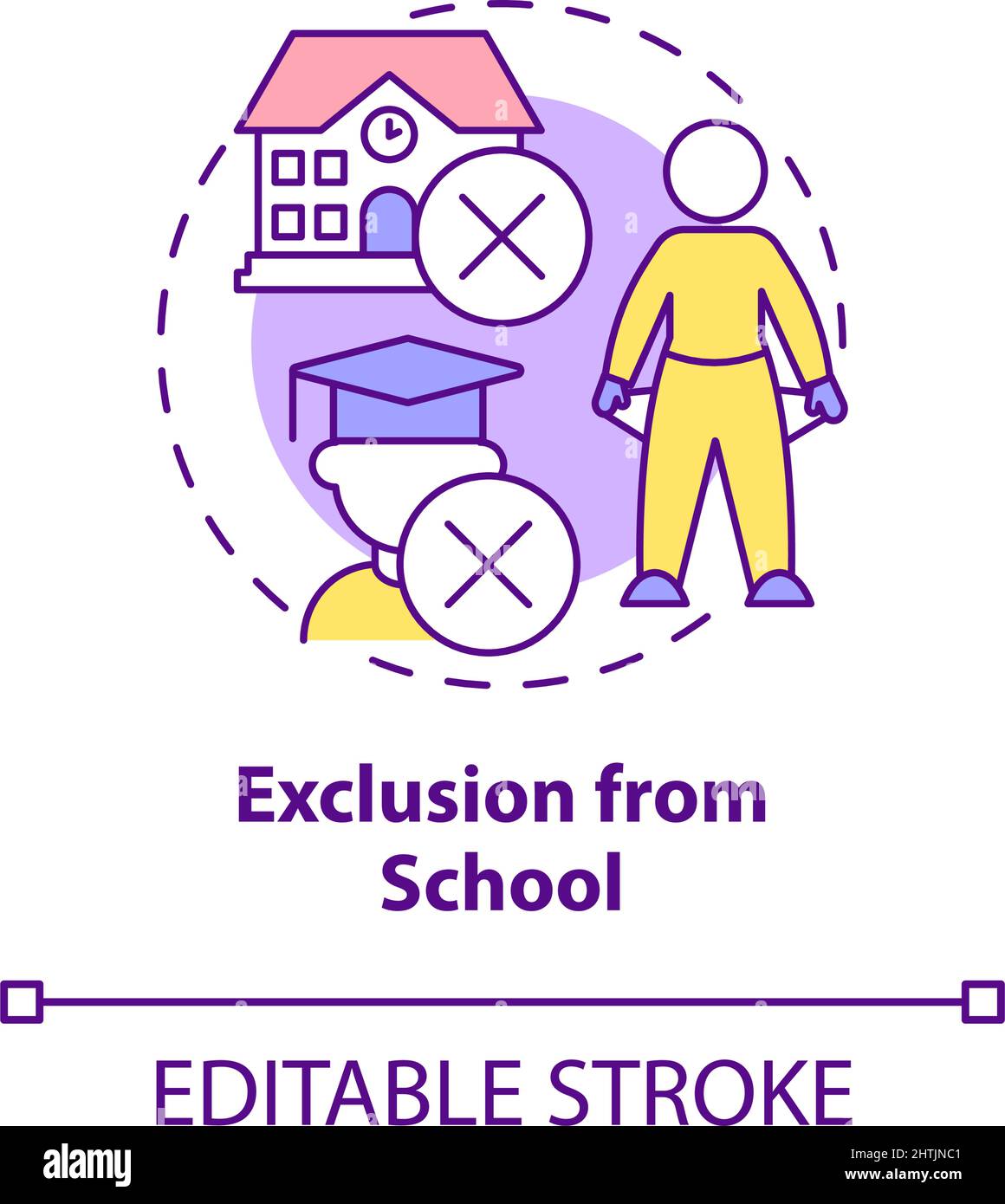 Exclusion from school concept icon Stock Vector Image & Art Alamy