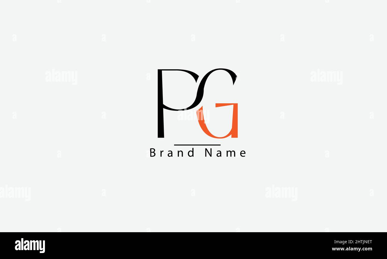 PG GP P G abstract vector logo monogram template Stock Vector