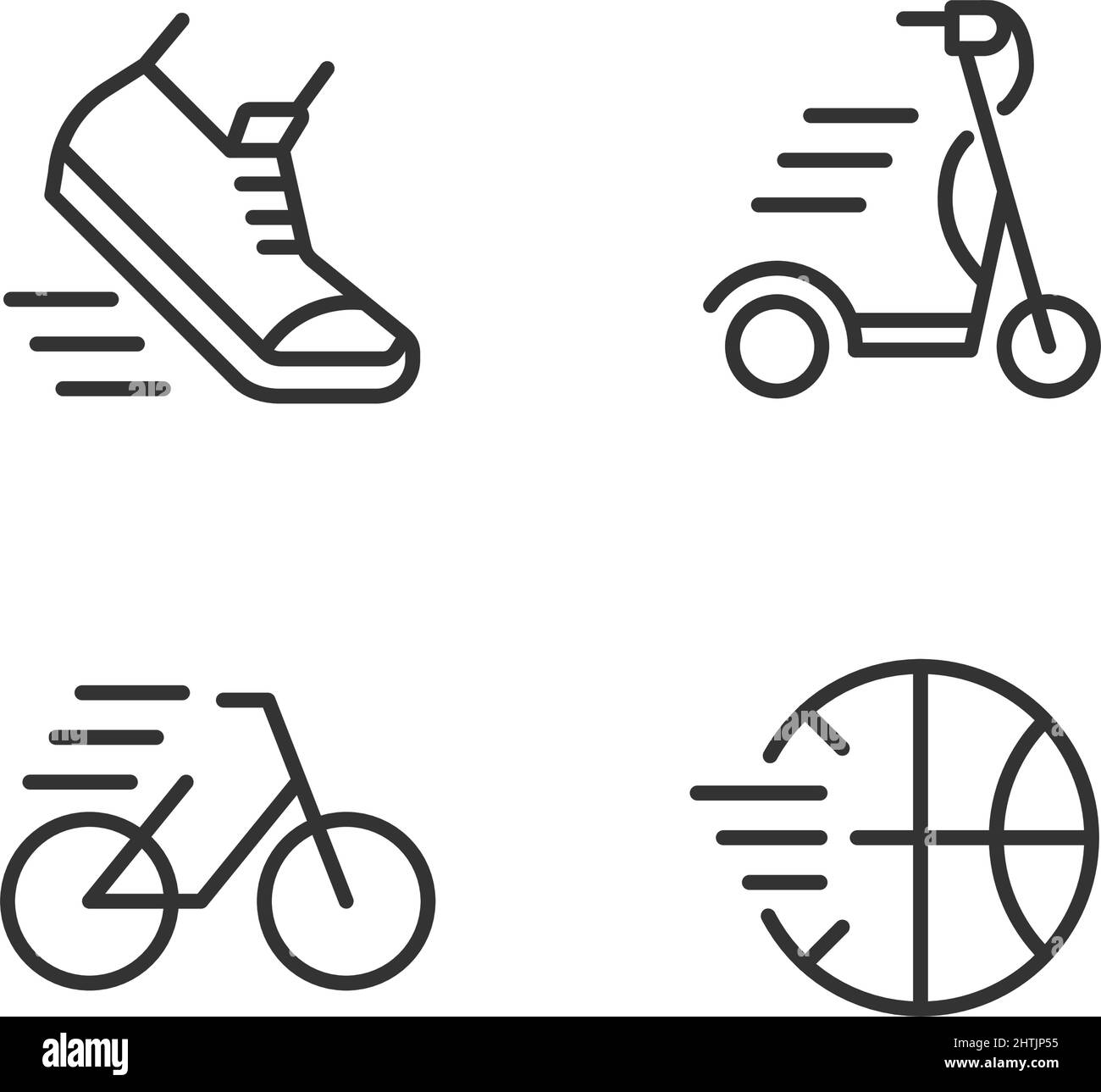 Sport activity pixel perfect linear icons set Stock Vector Image & Art ...