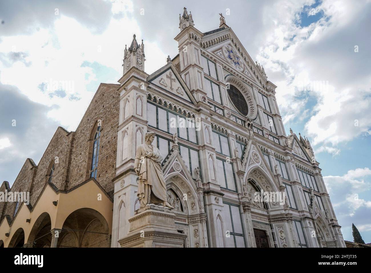 Piazza Santa Croce Florence Stock Photo