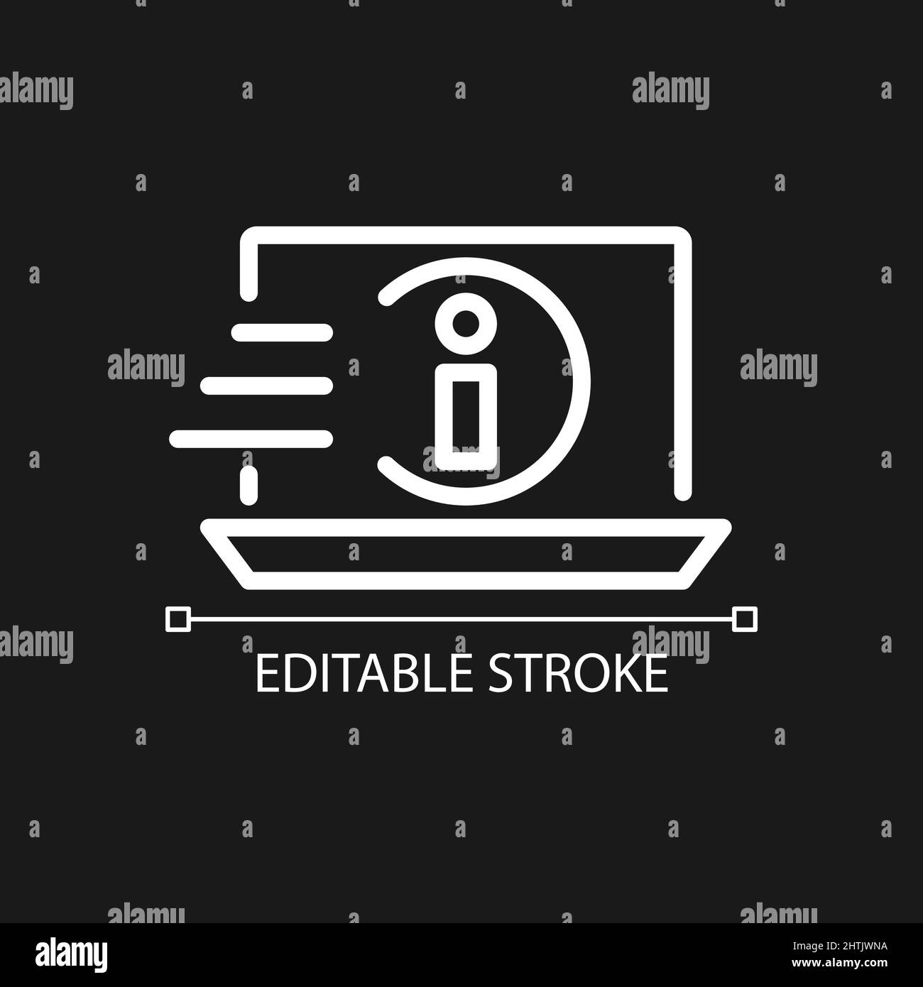 Obtaining information pixel perfect white linear icon for dark theme ...