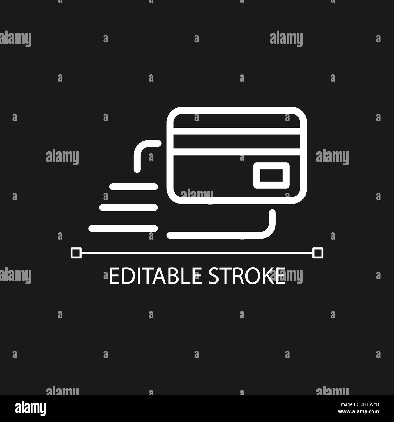 Money transfer pixel perfect white linear icon for dark theme Stock ...