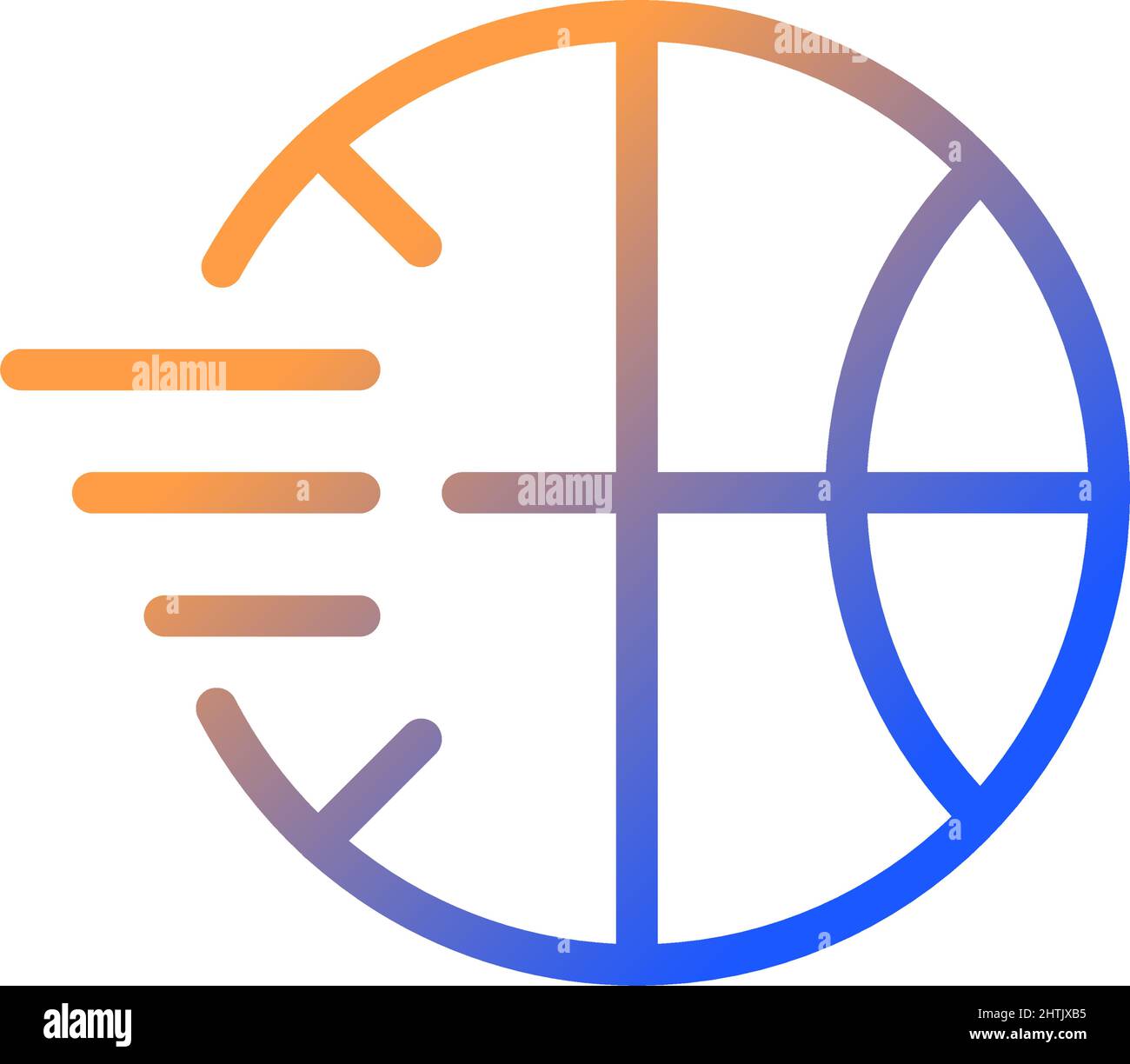 Ball gradient linear vector icon Stock Vector