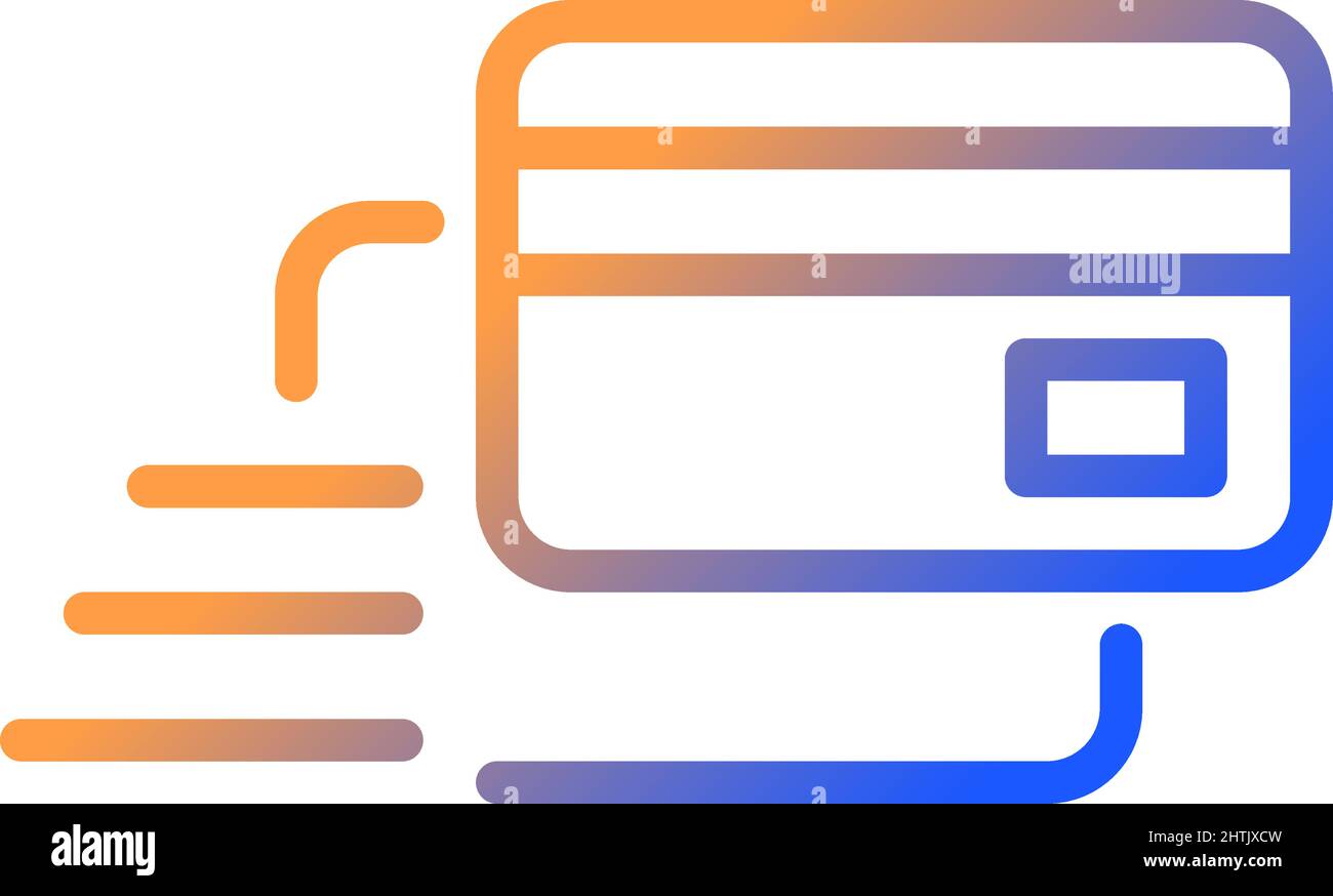 Money transfer gradient linear vector icon Stock Vector