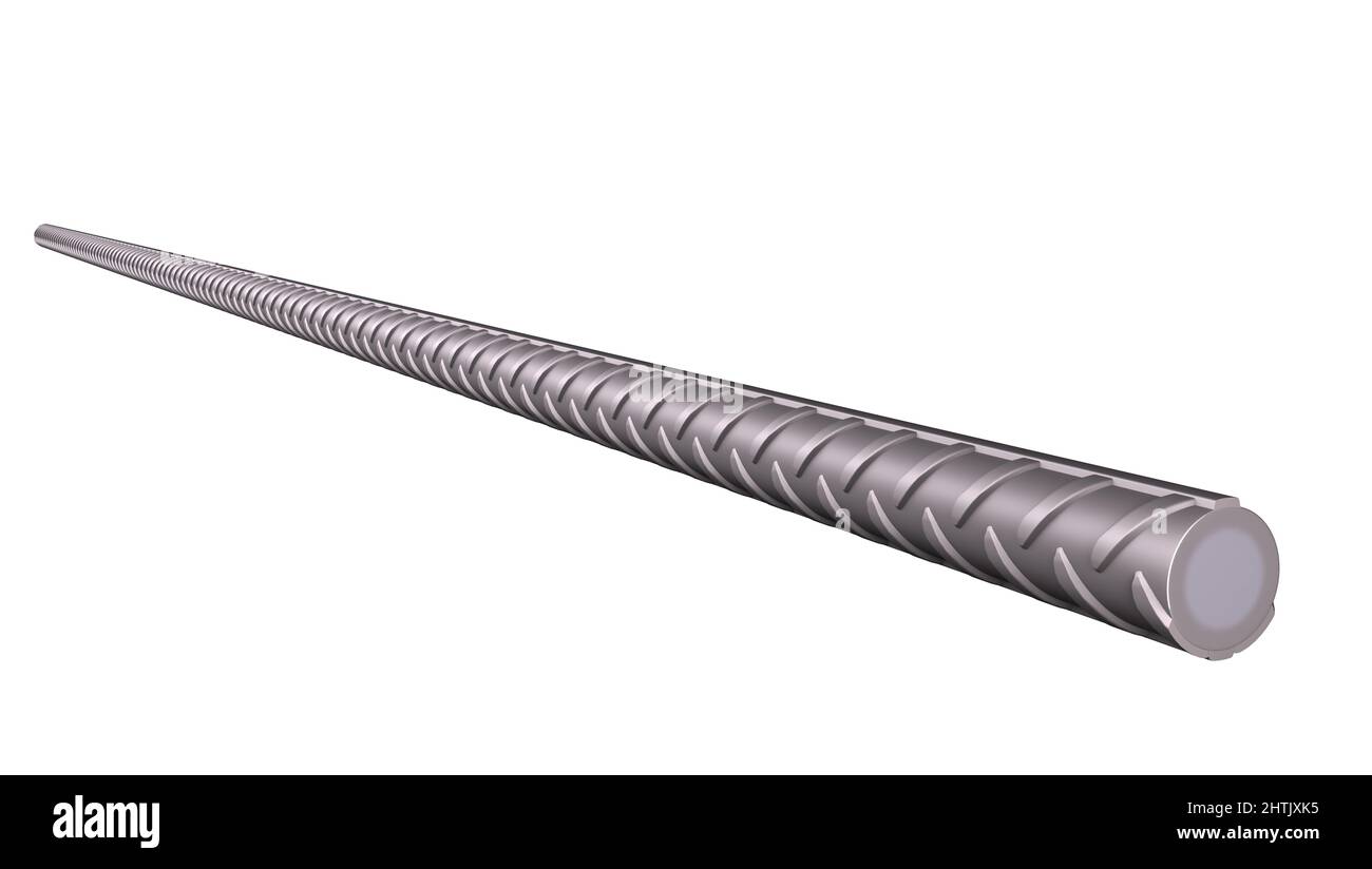 3D rendering of a reinforcements steel TMT bar Stock Photo Alamy
