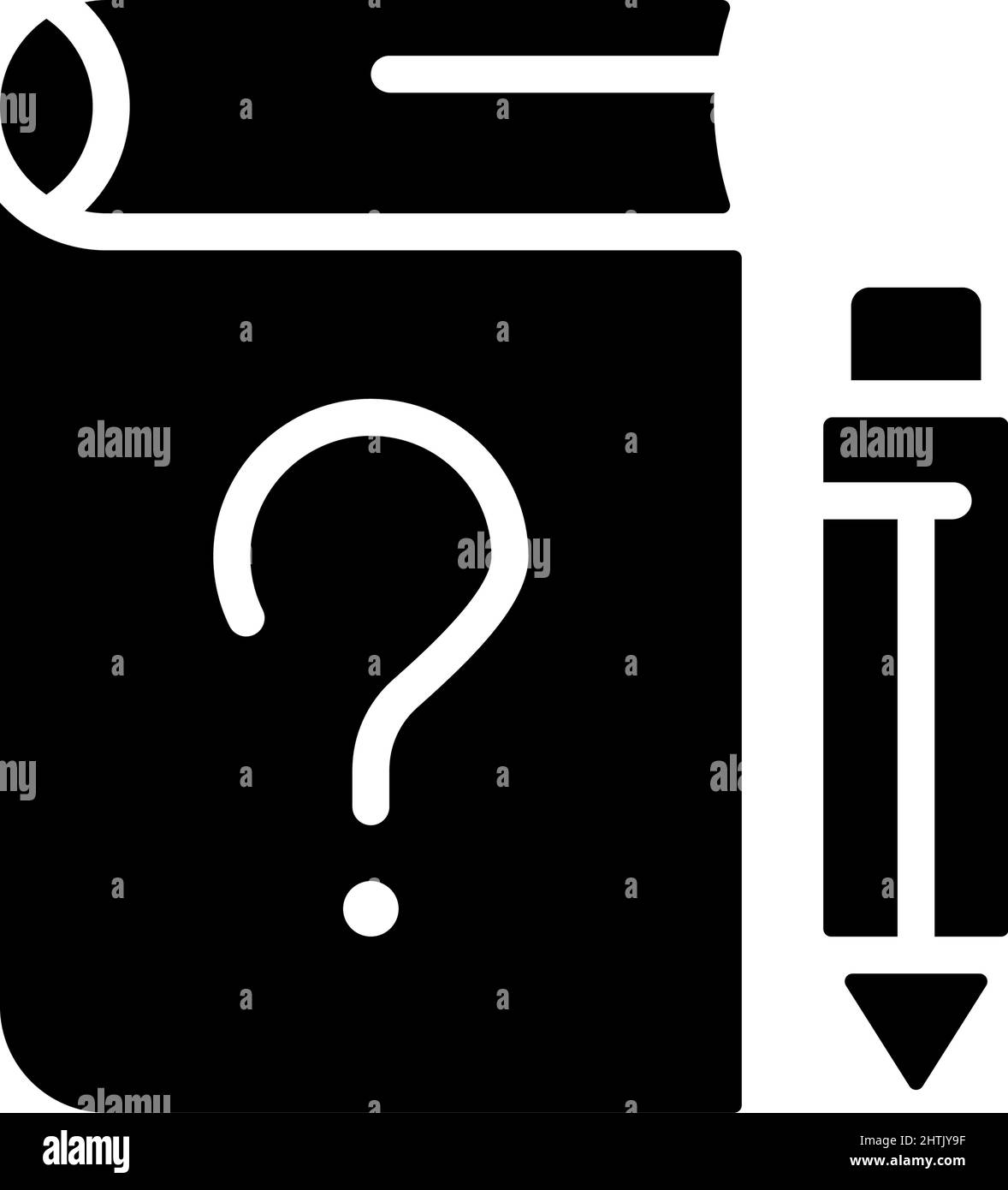 School question black glyph icon Stock Vector